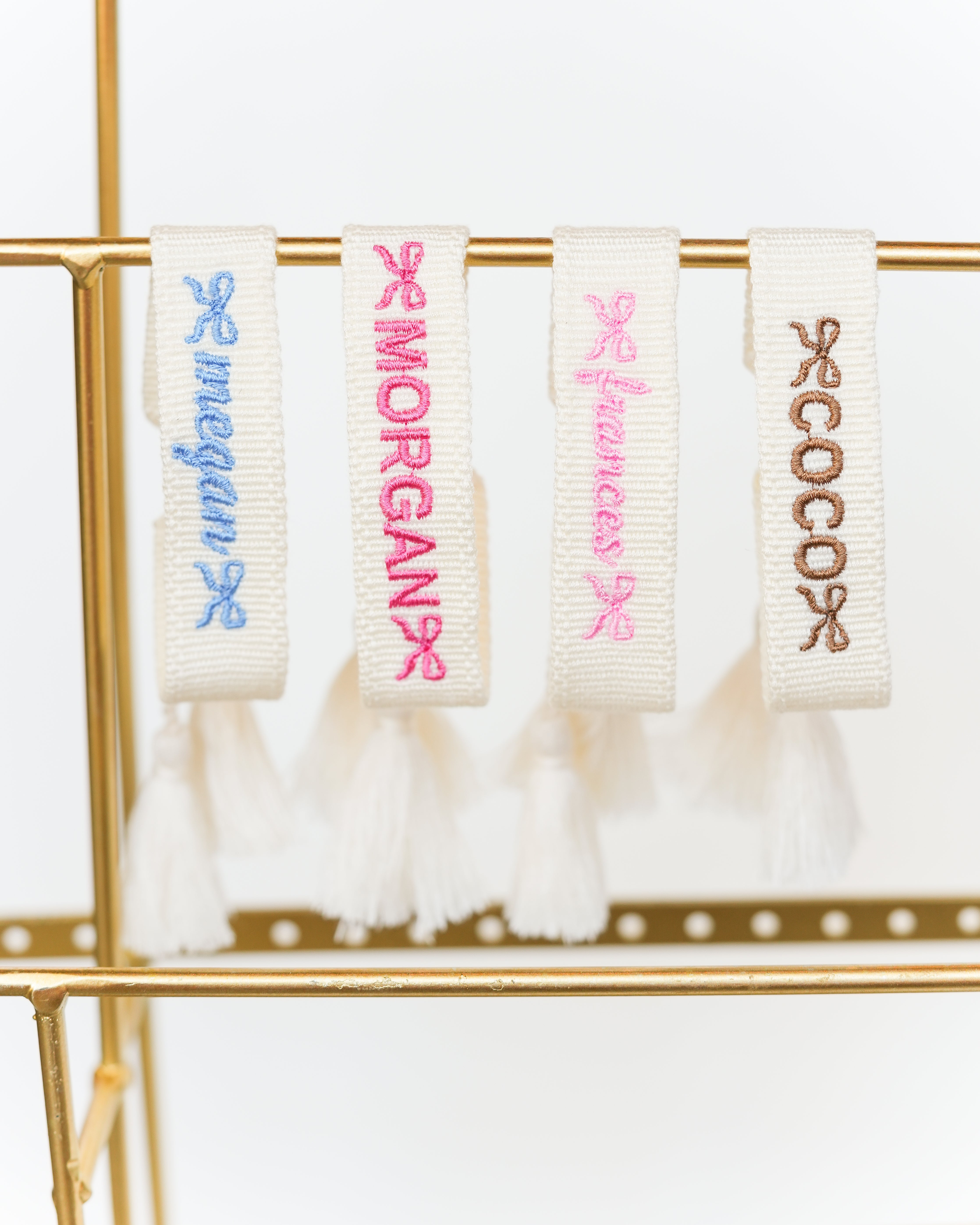 Custom Bow Embroidered Bracelet