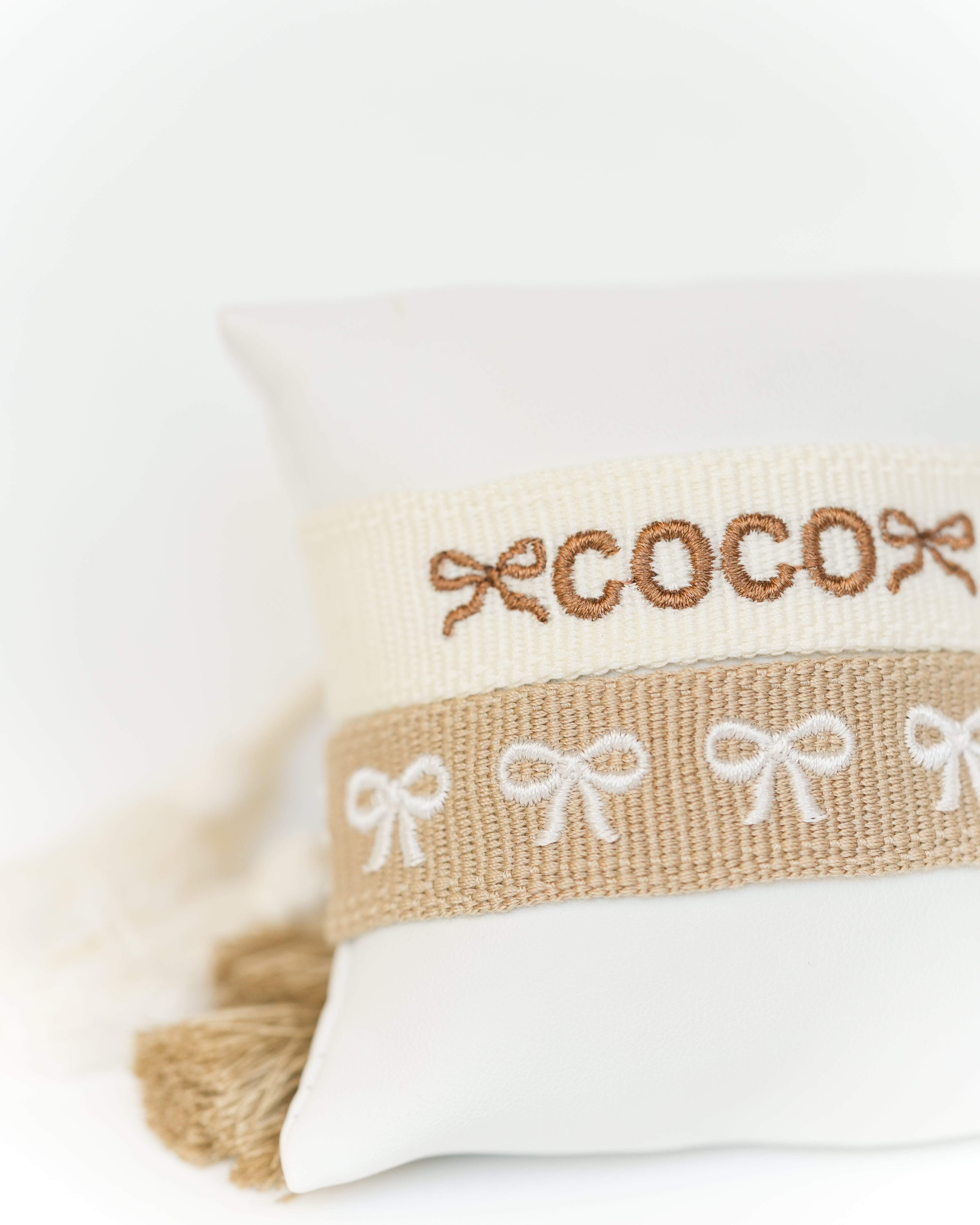 Custom Bow Embroidered Bracelet