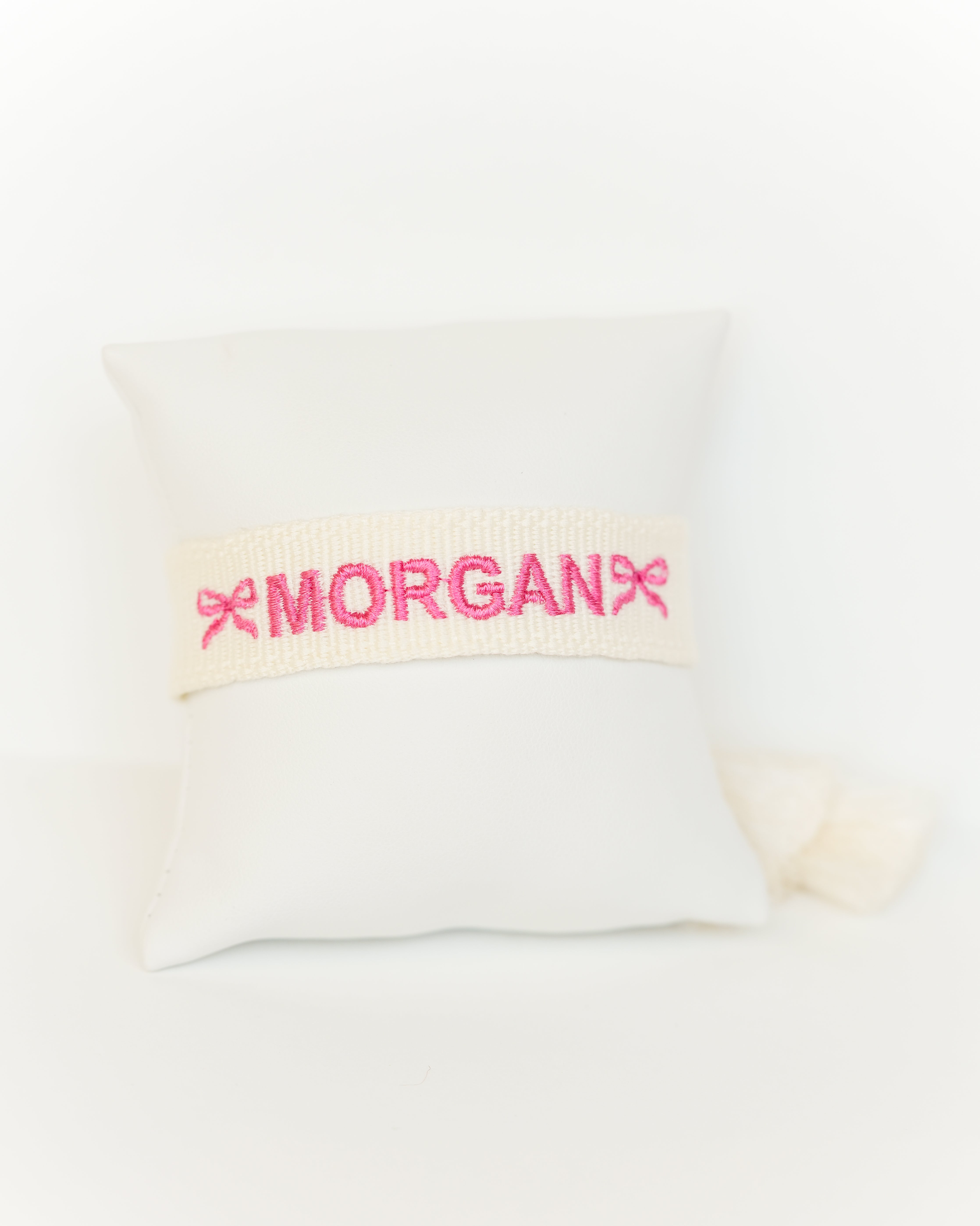 Custom Bow Embroidered Bracelet