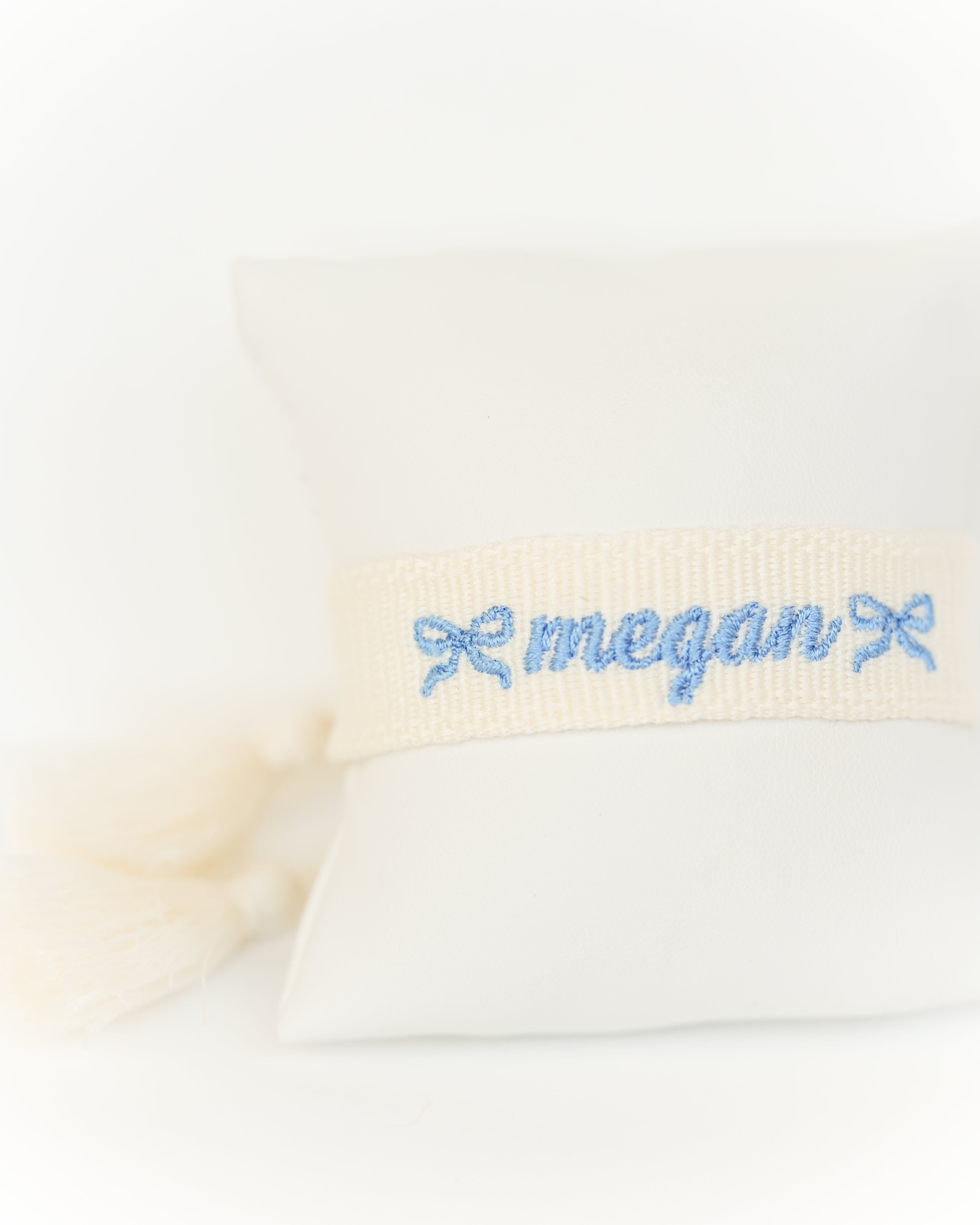Custom Bow Embroidered Bracelet