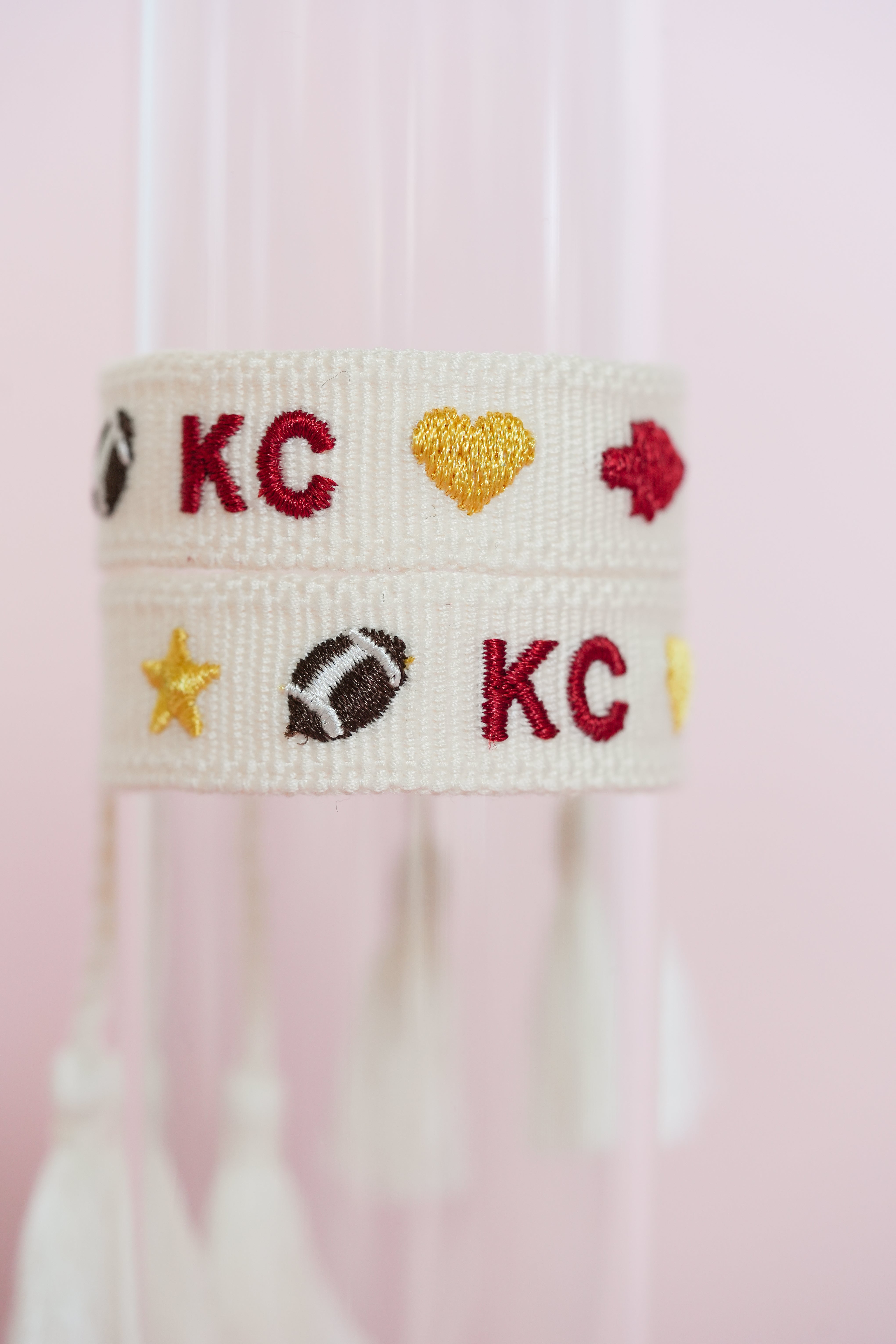 Chiefs Charm Embroidered Bracelet