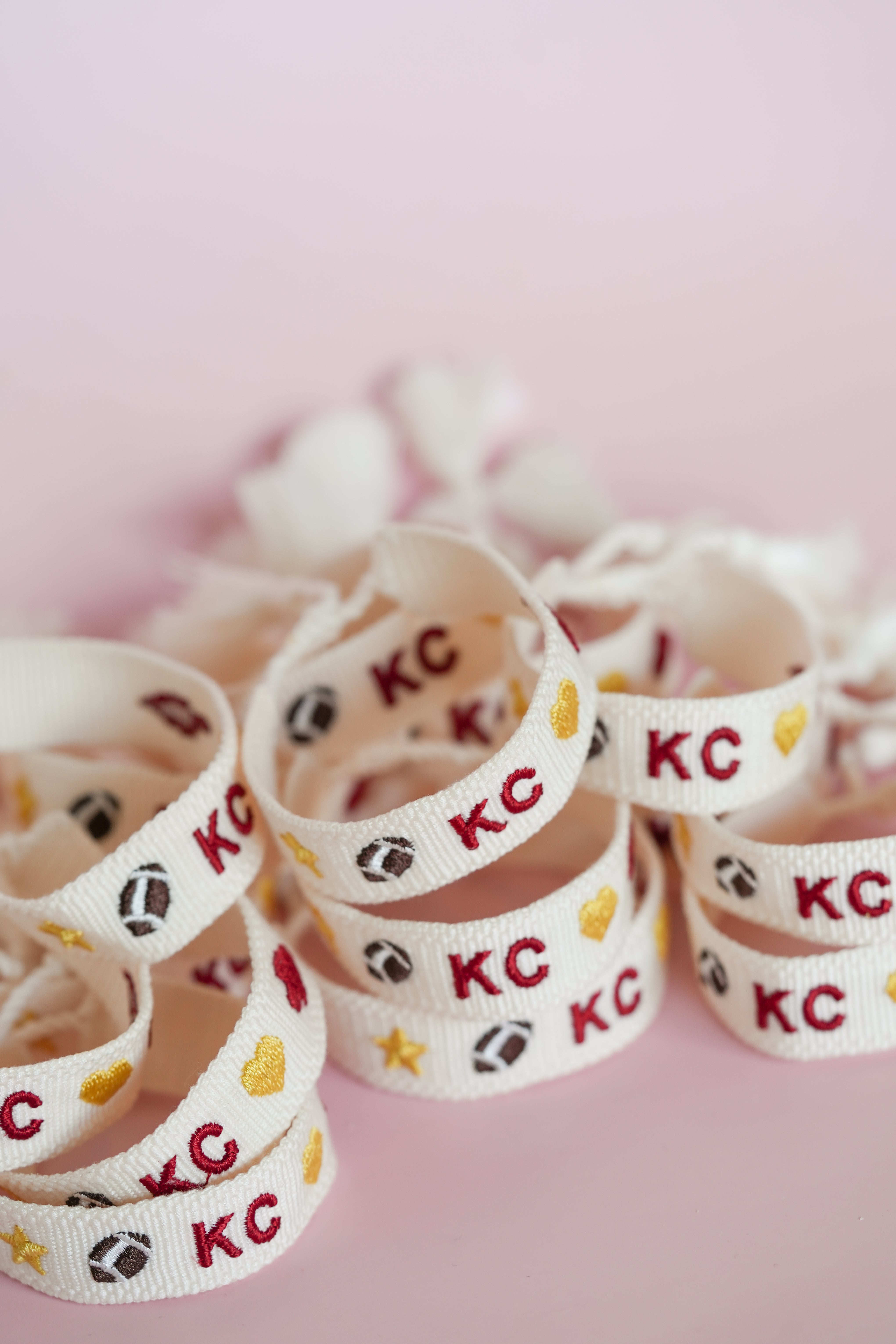 Chiefs Charm Embroidered Bracelet
