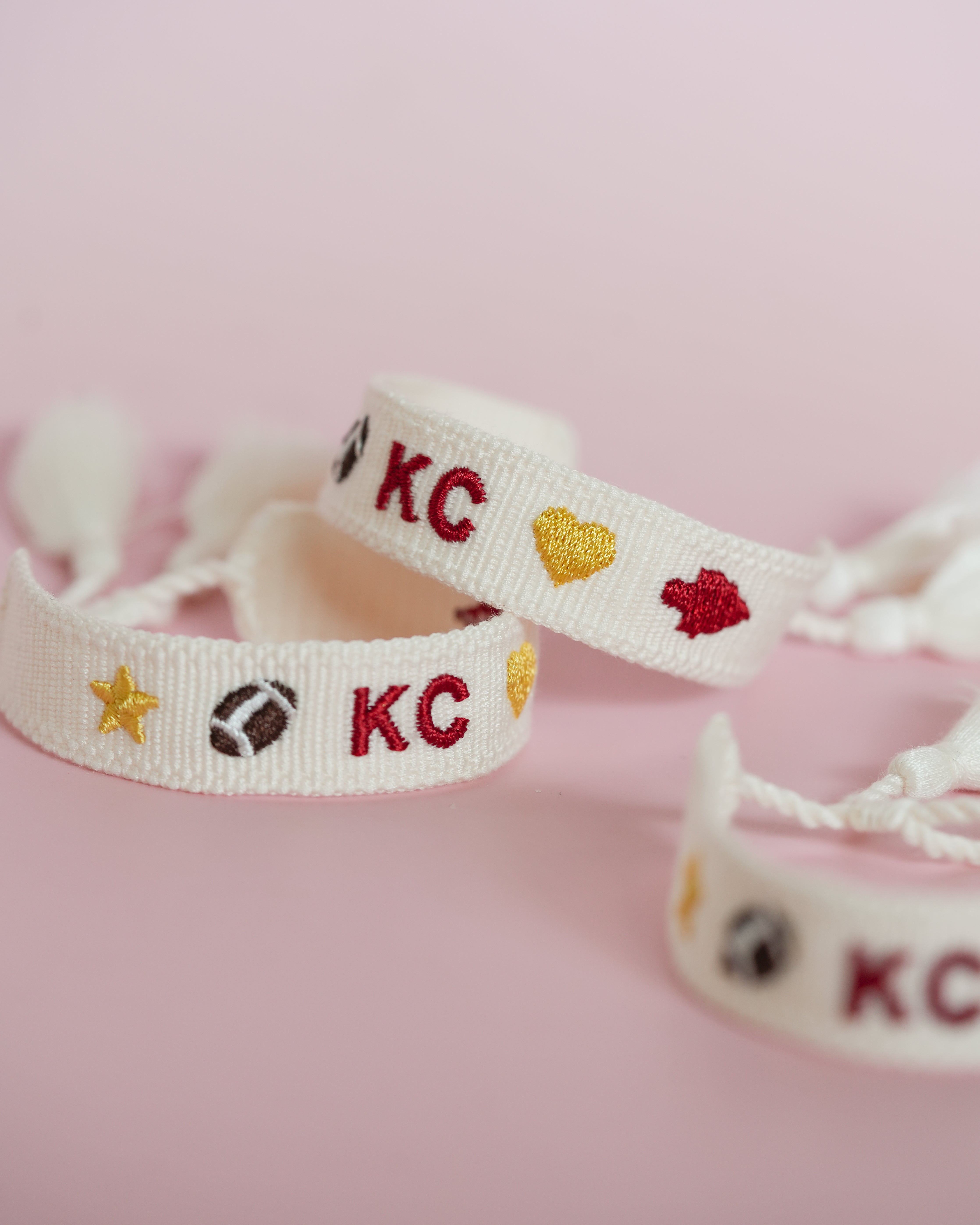 Chiefs Charm Embroidered Bracelet