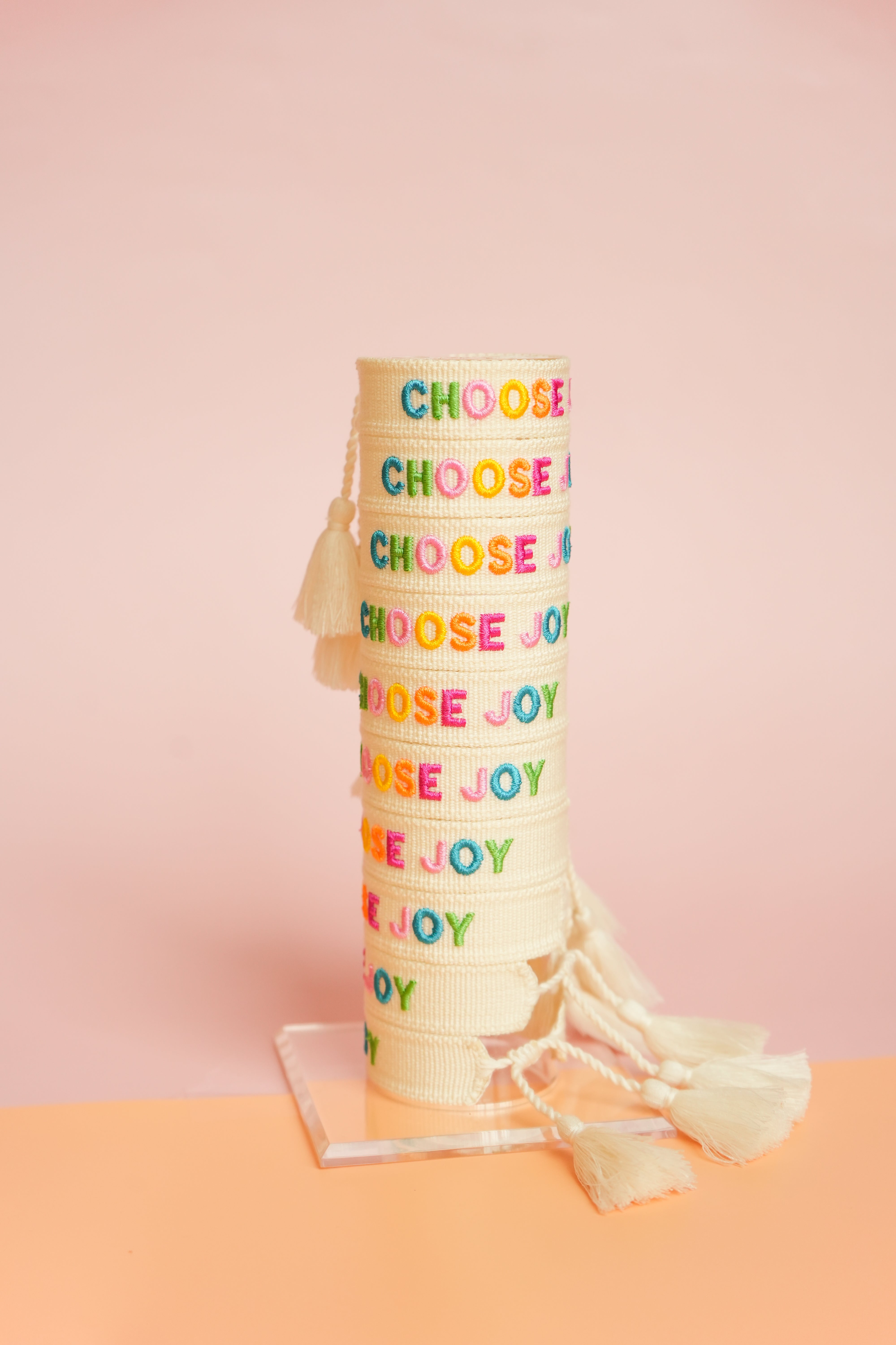 Choose Joy Embroidered Bracelet