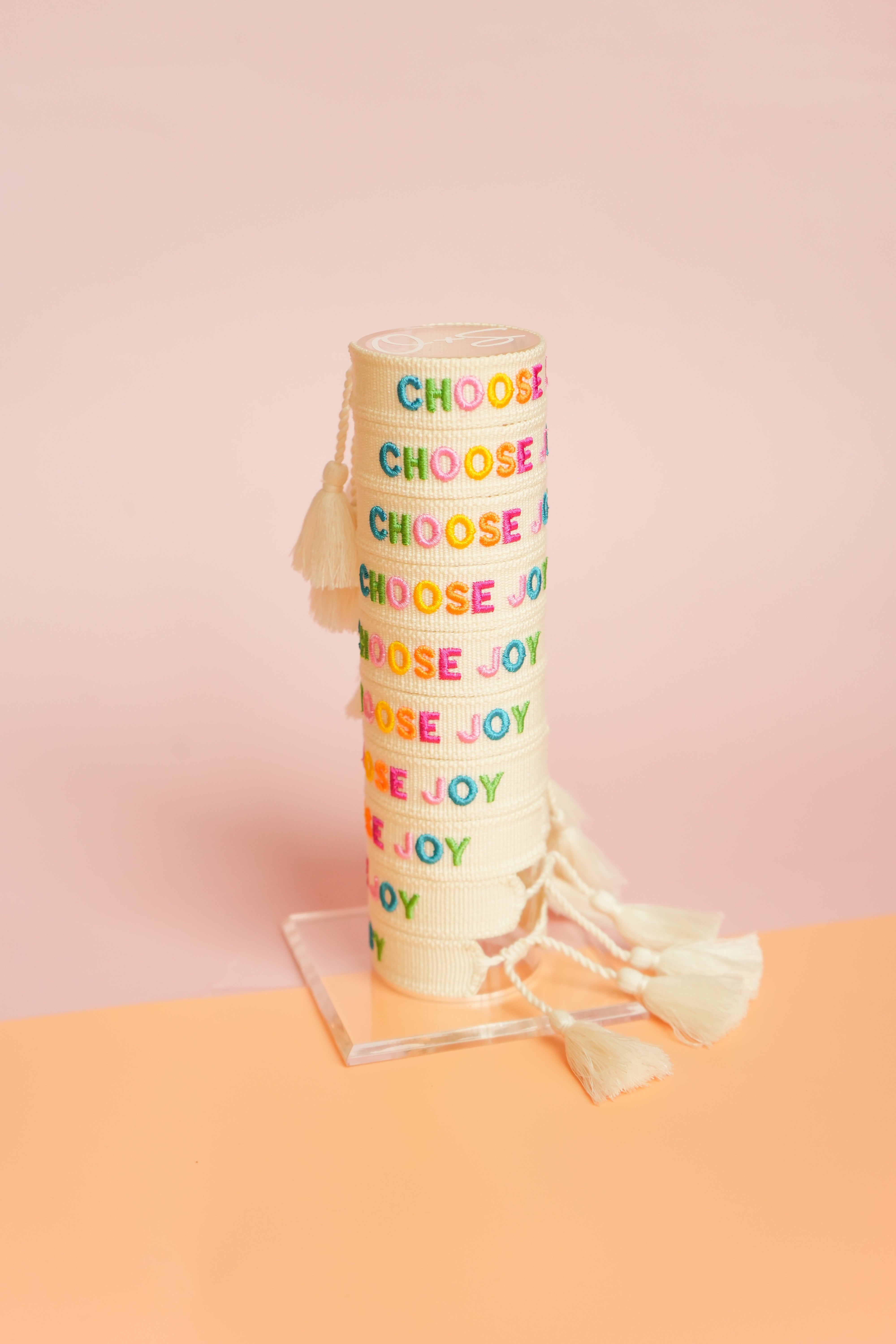 Choose Joy Embroidered Bracelet