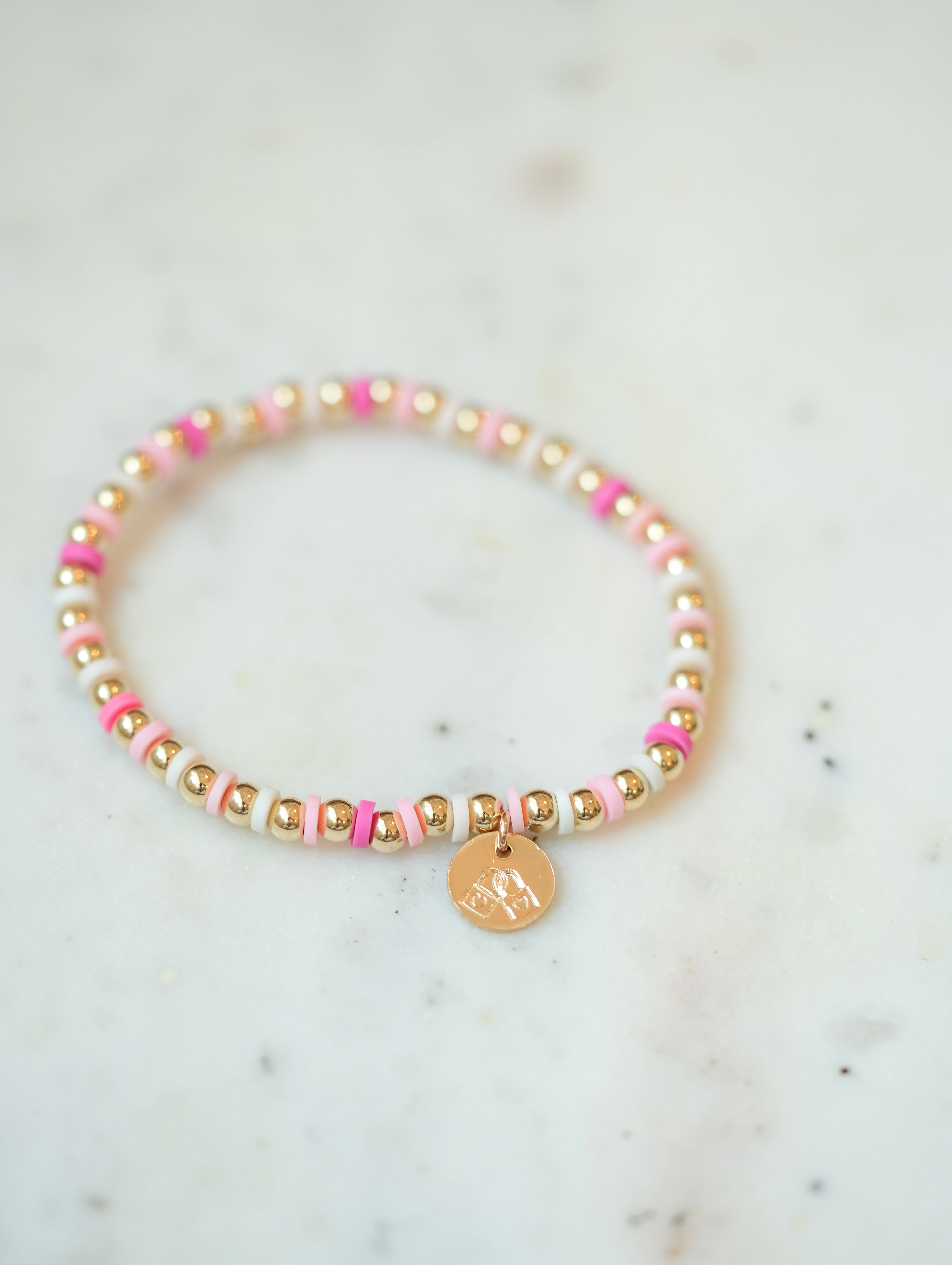 Laura Osnes Pink Gold Filled Beaded Bracelet
