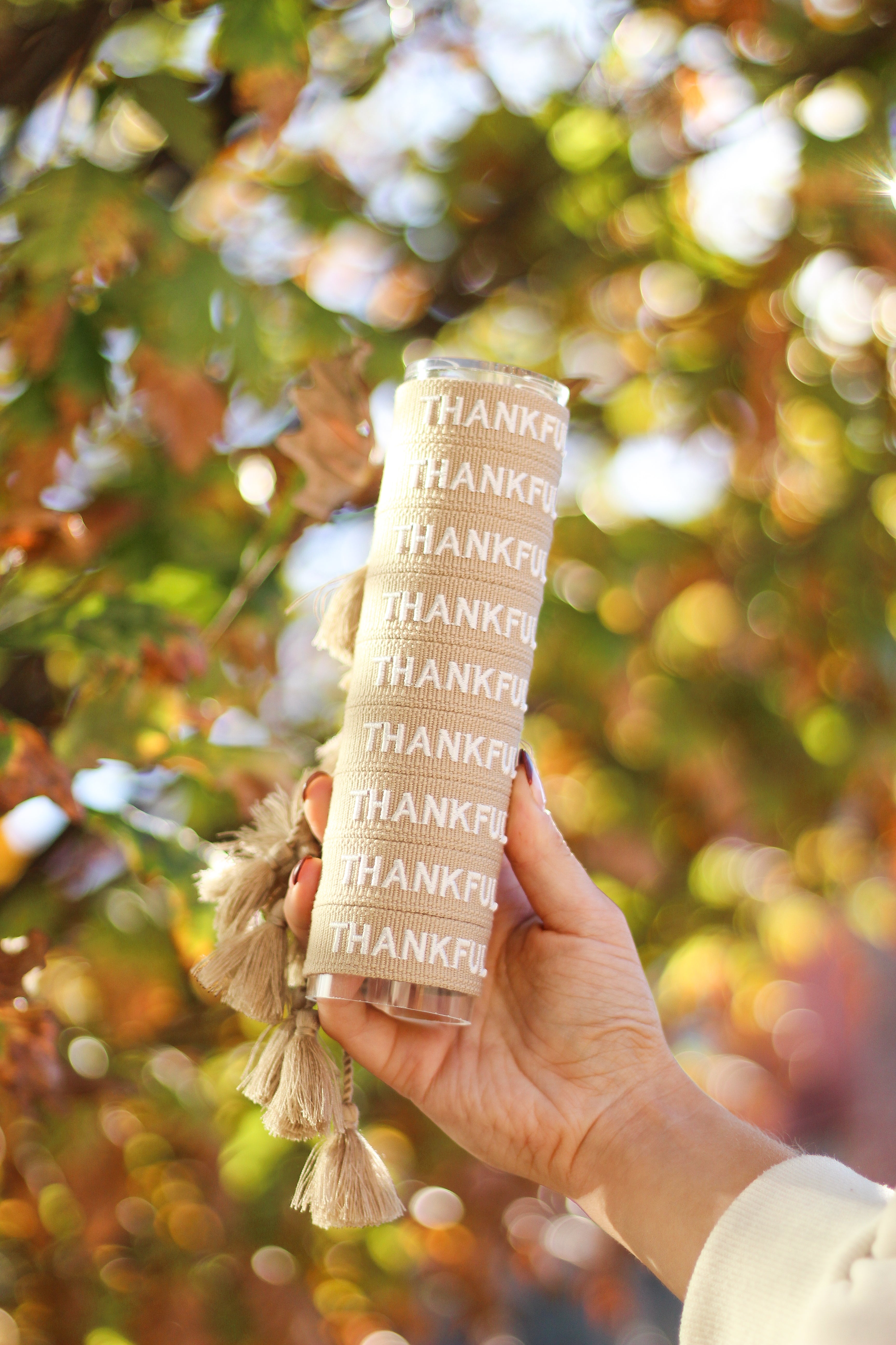 Thankful Embroidered Bracelet