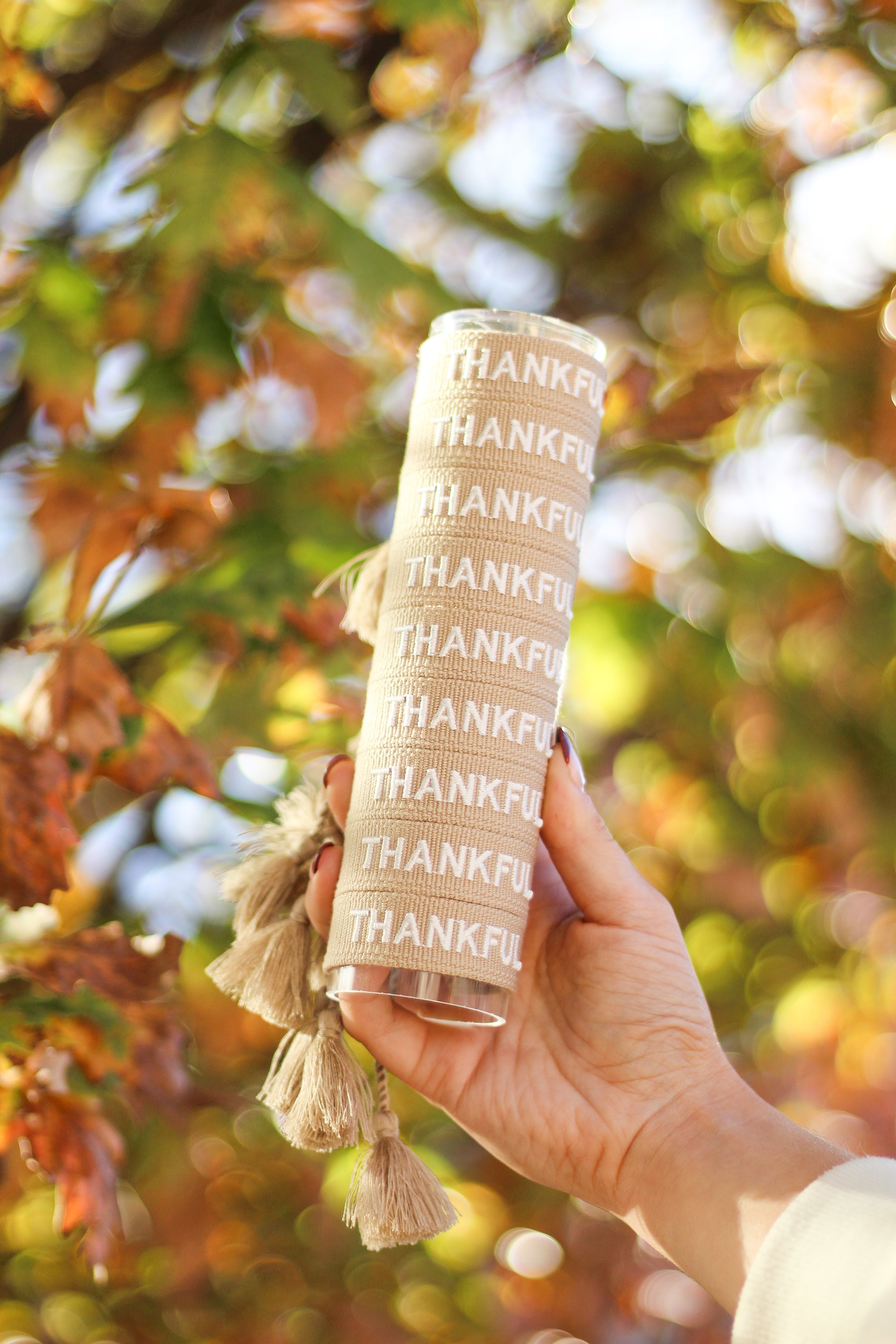 Thankful Embroidered Bracelet