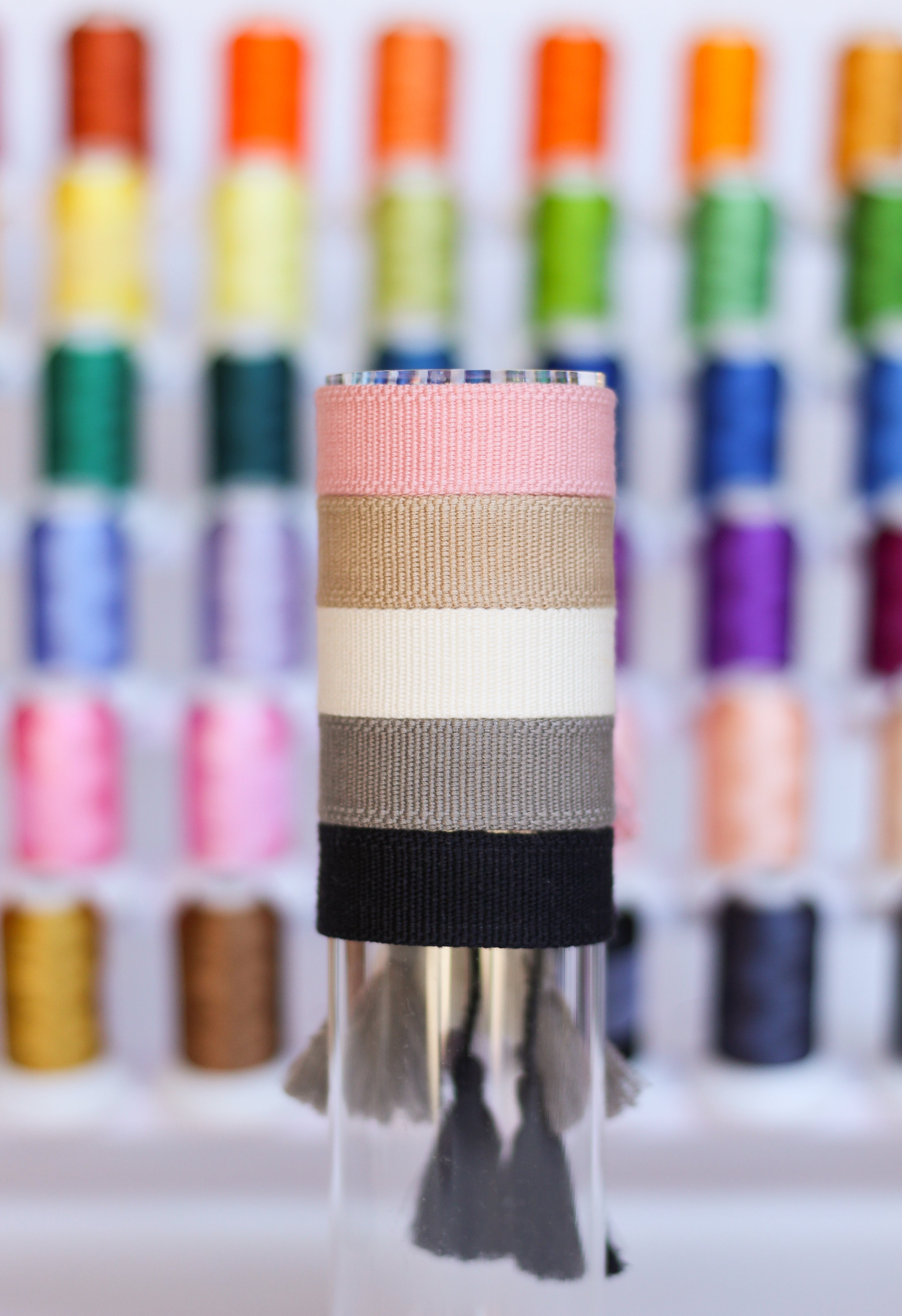 Solid Custom Embroidered Bracelet