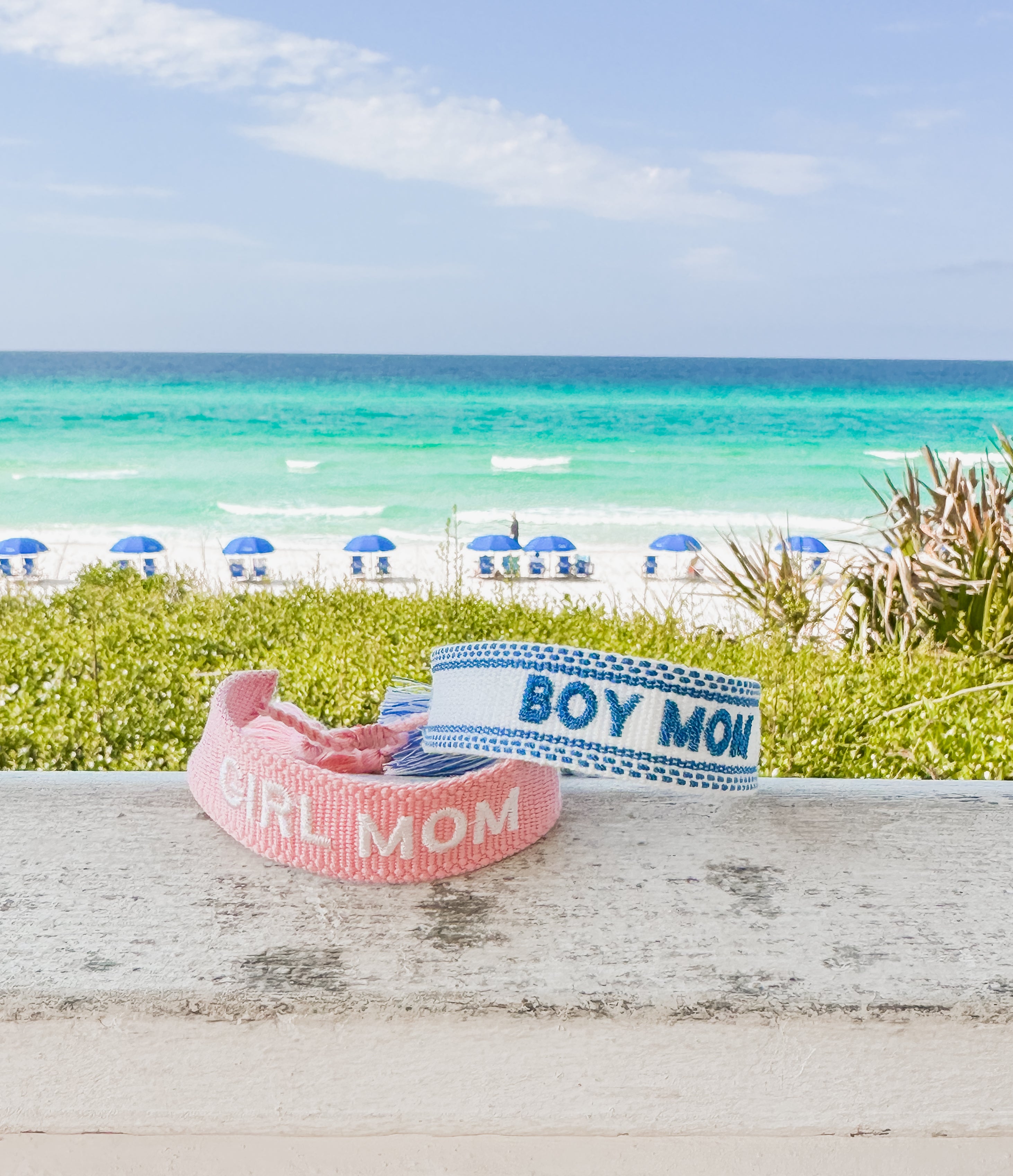 Boy Mom Embroidered Bracelet