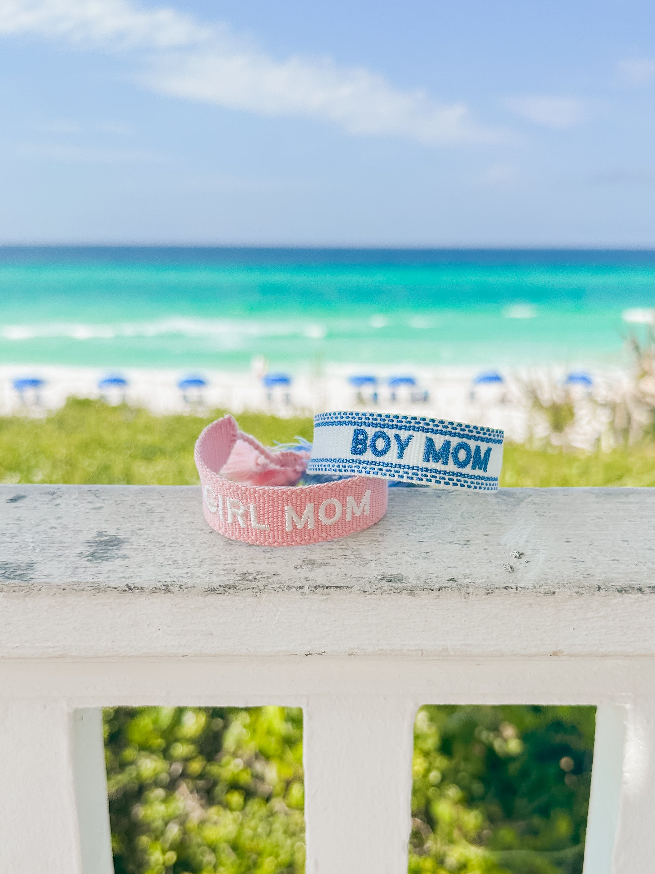 Girl Mom Embroidered Bracelet