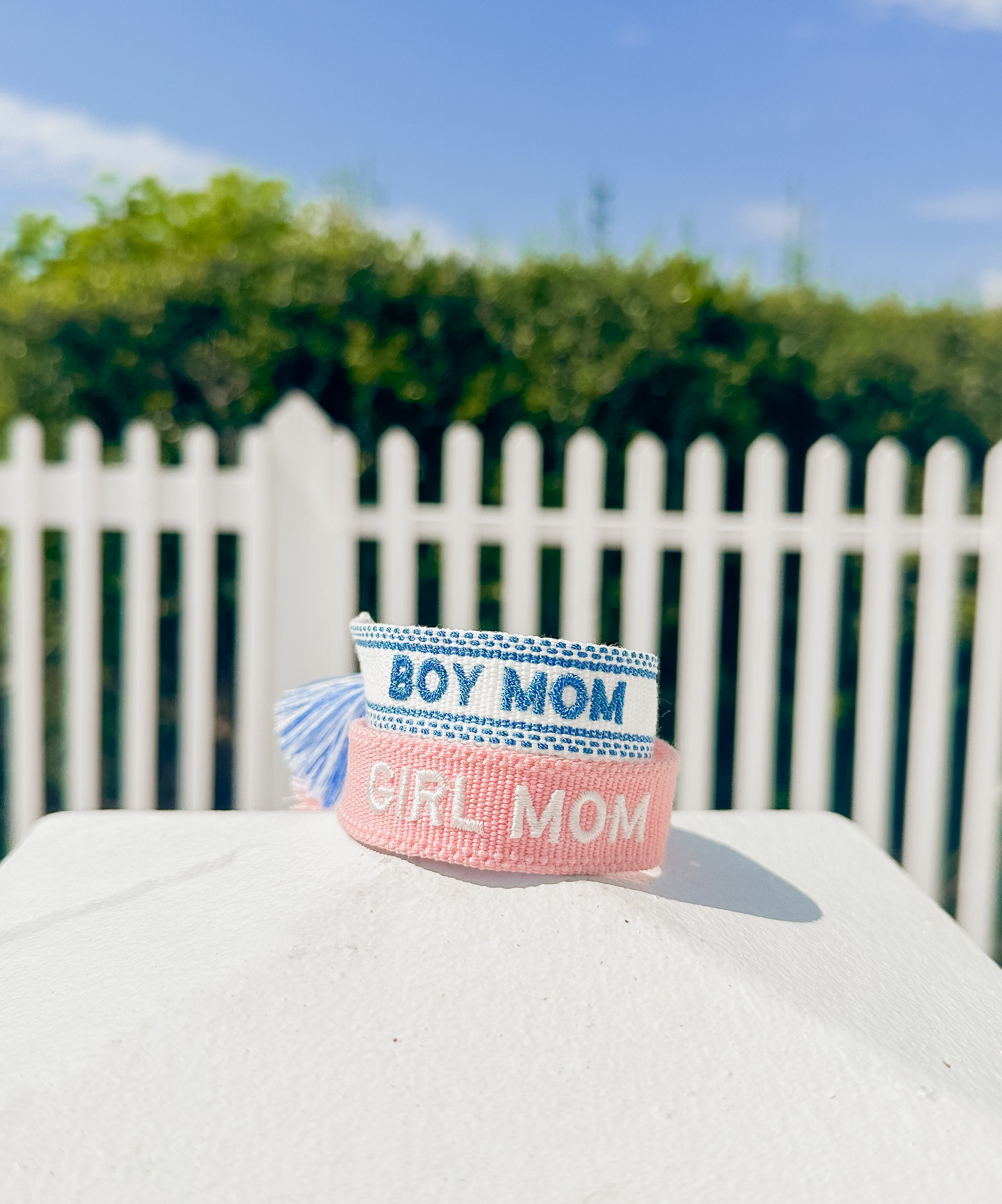 Boy Mom Embroidered Bracelet