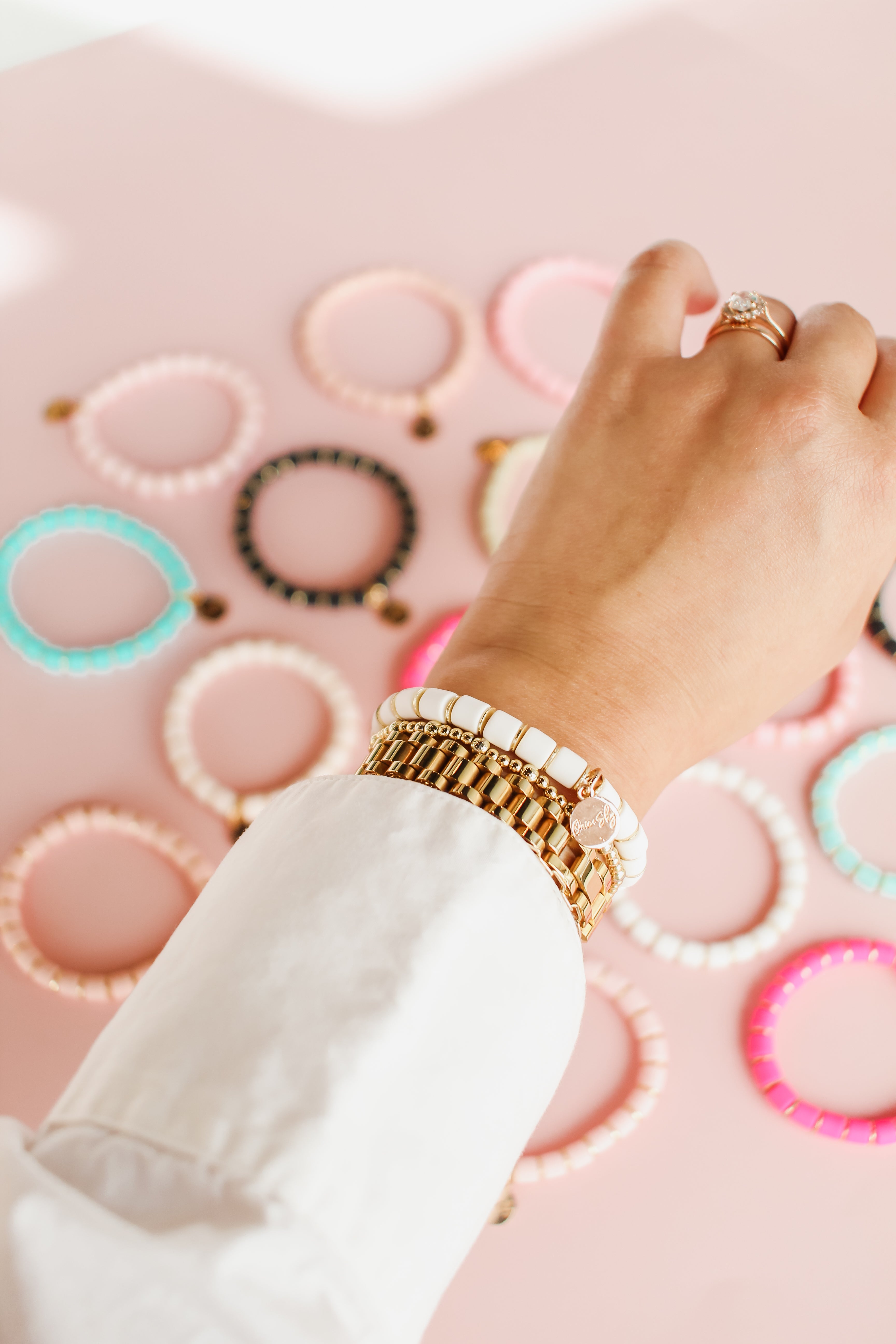 New! Wide Heishi Bracelet (Customizable)