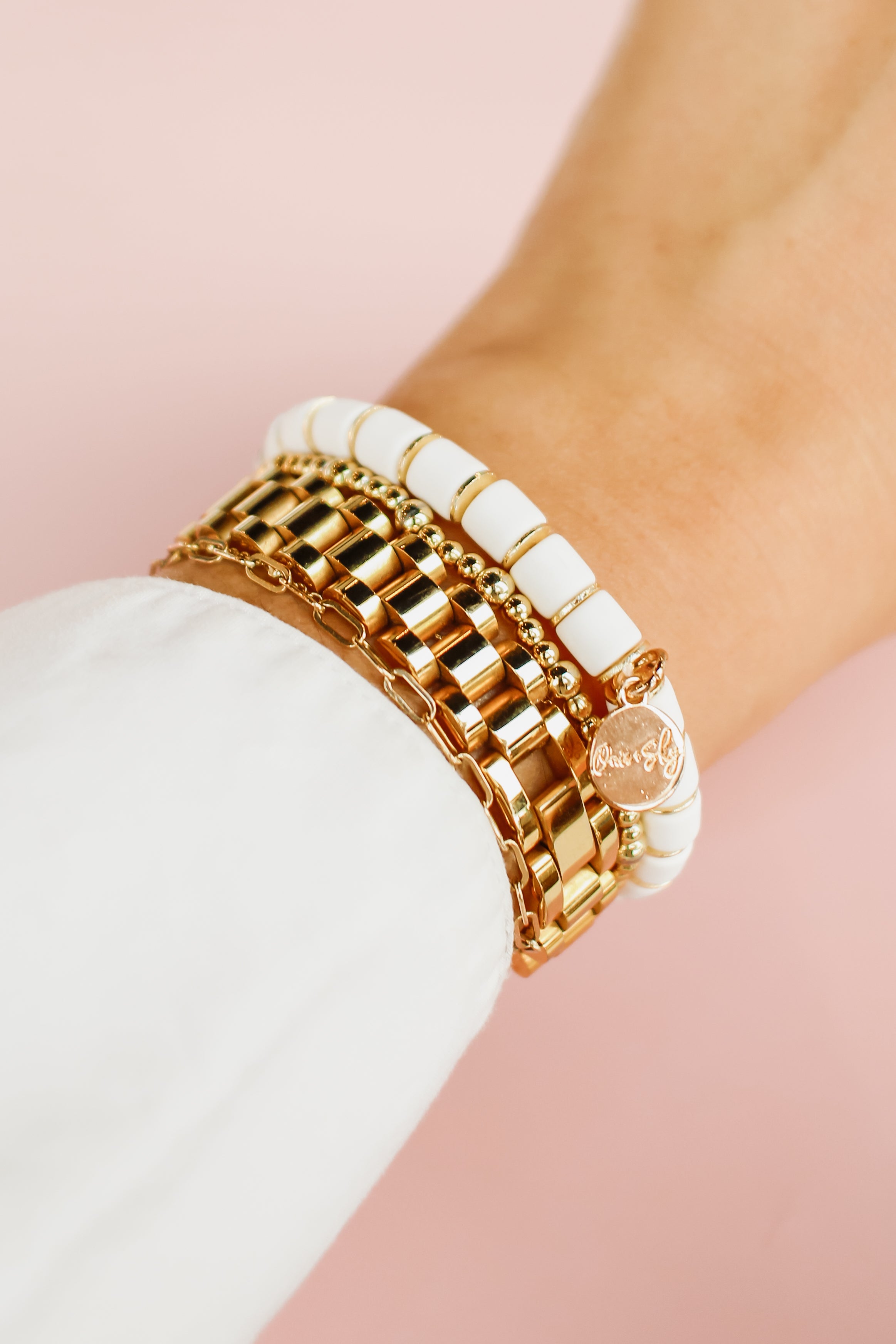 New! Wide Heishi Bracelet (Customizable)