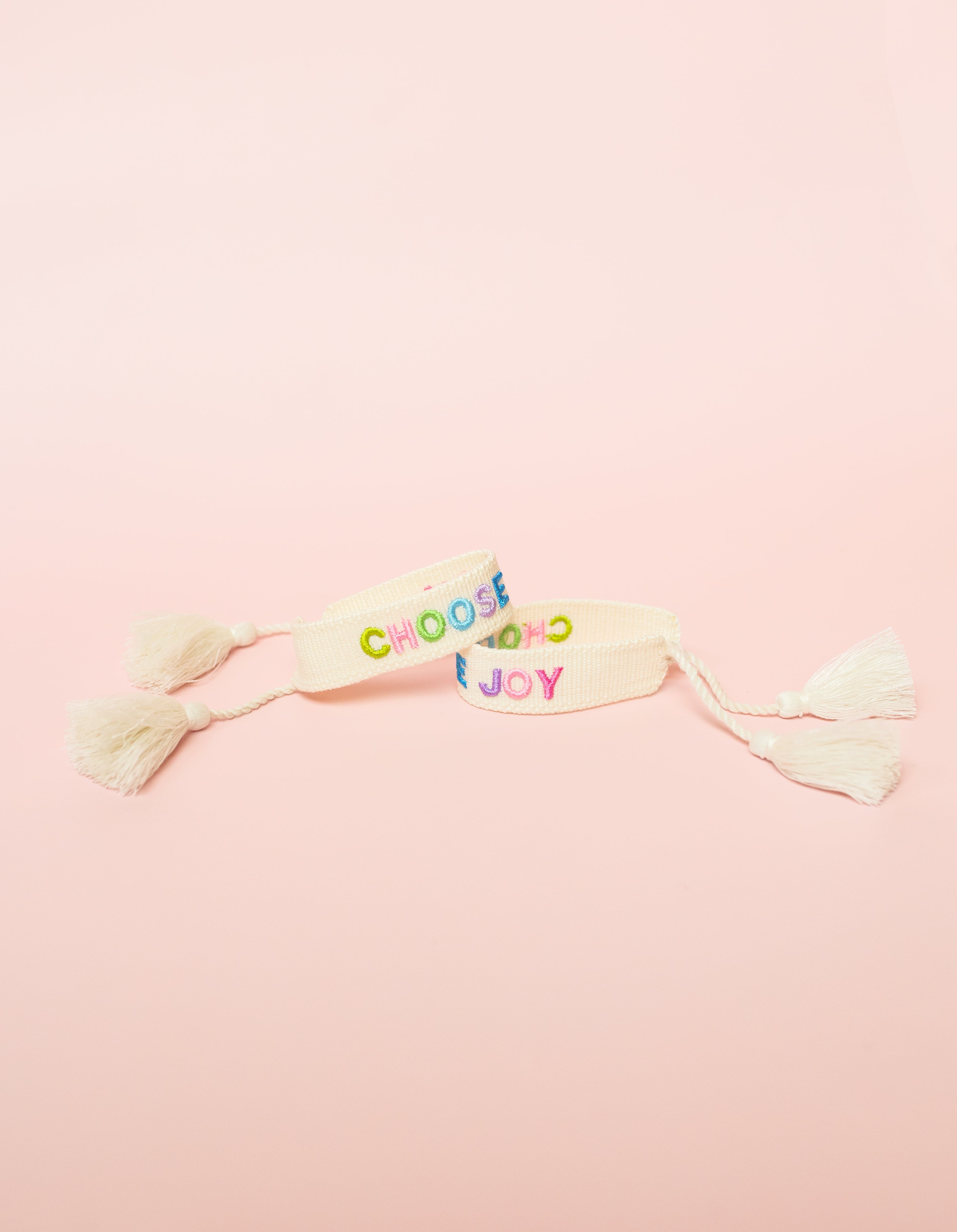 Choose Joy Embroidered Bracelet