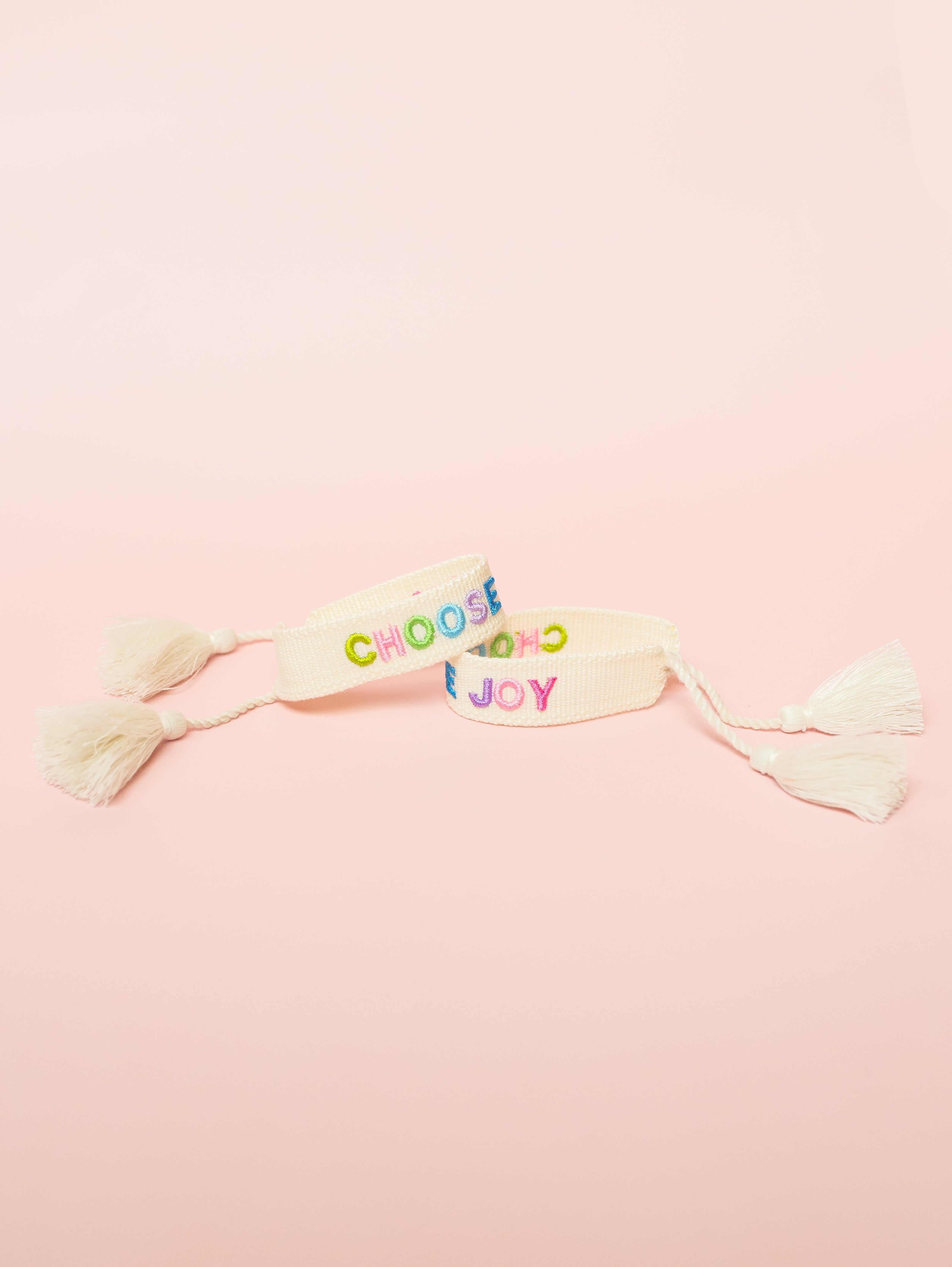 Choose Joy Embroidered Bracelet
