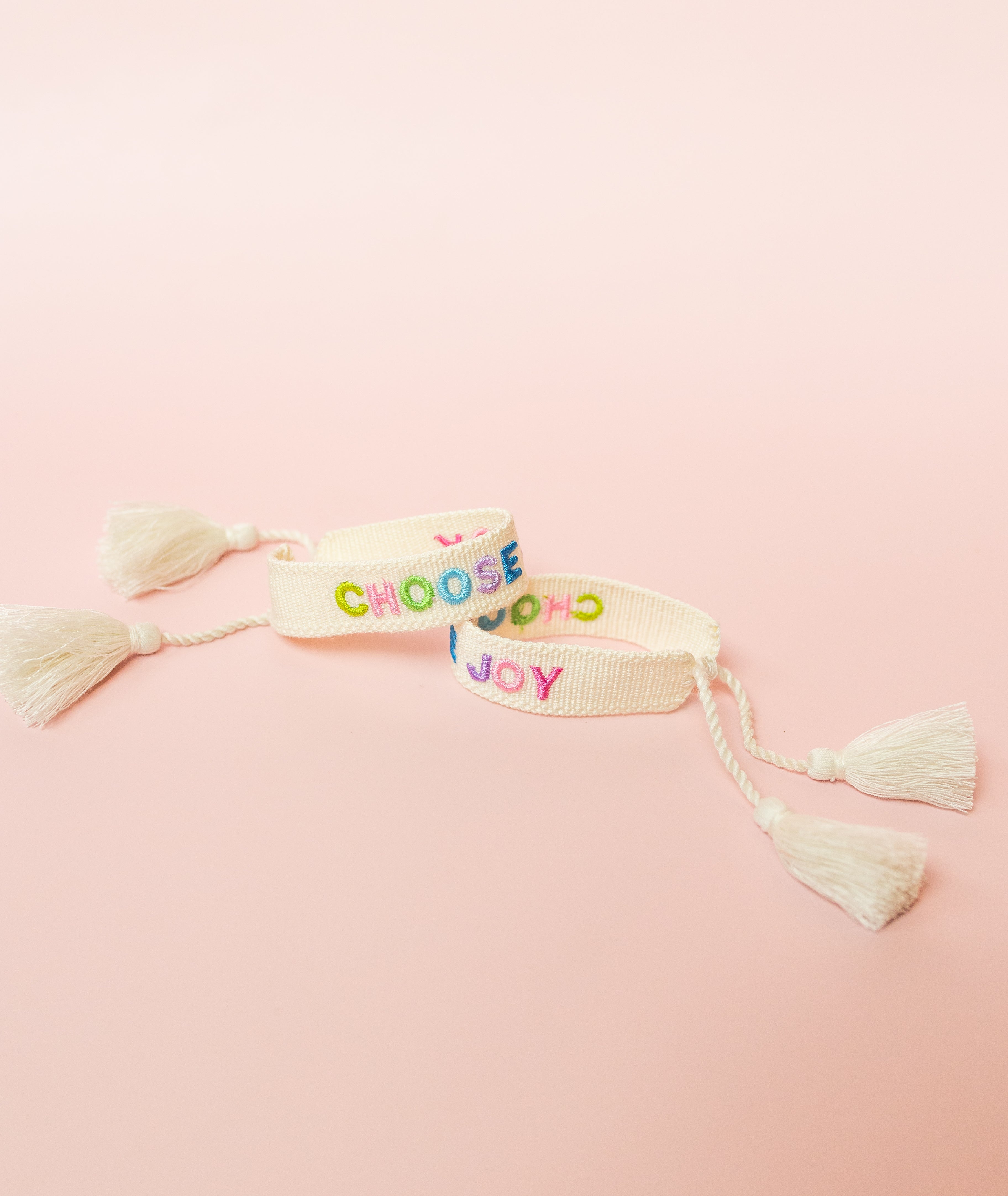 Choose Joy Embroidered Bracelet