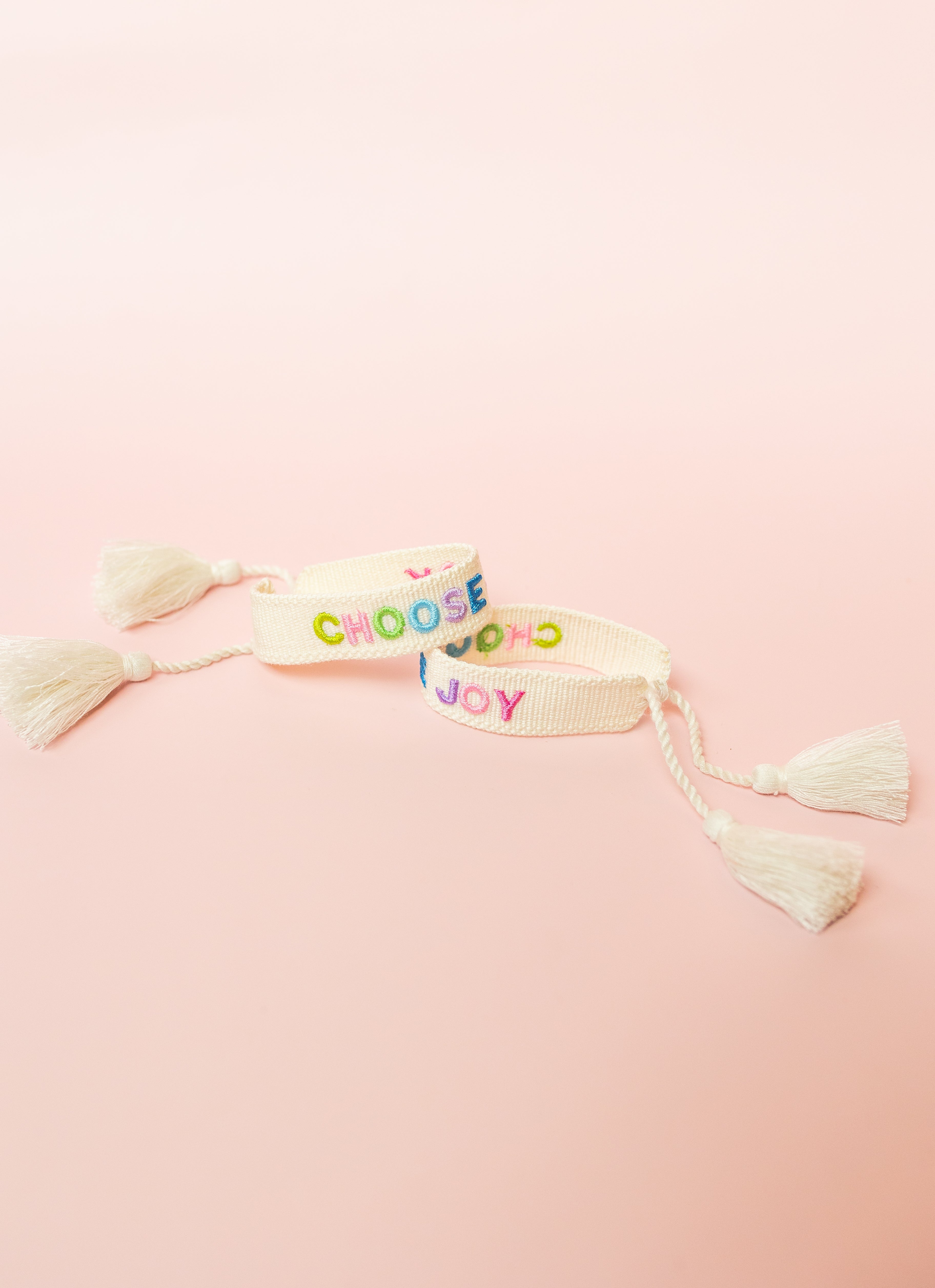 Choose Joy Embroidered Bracelet