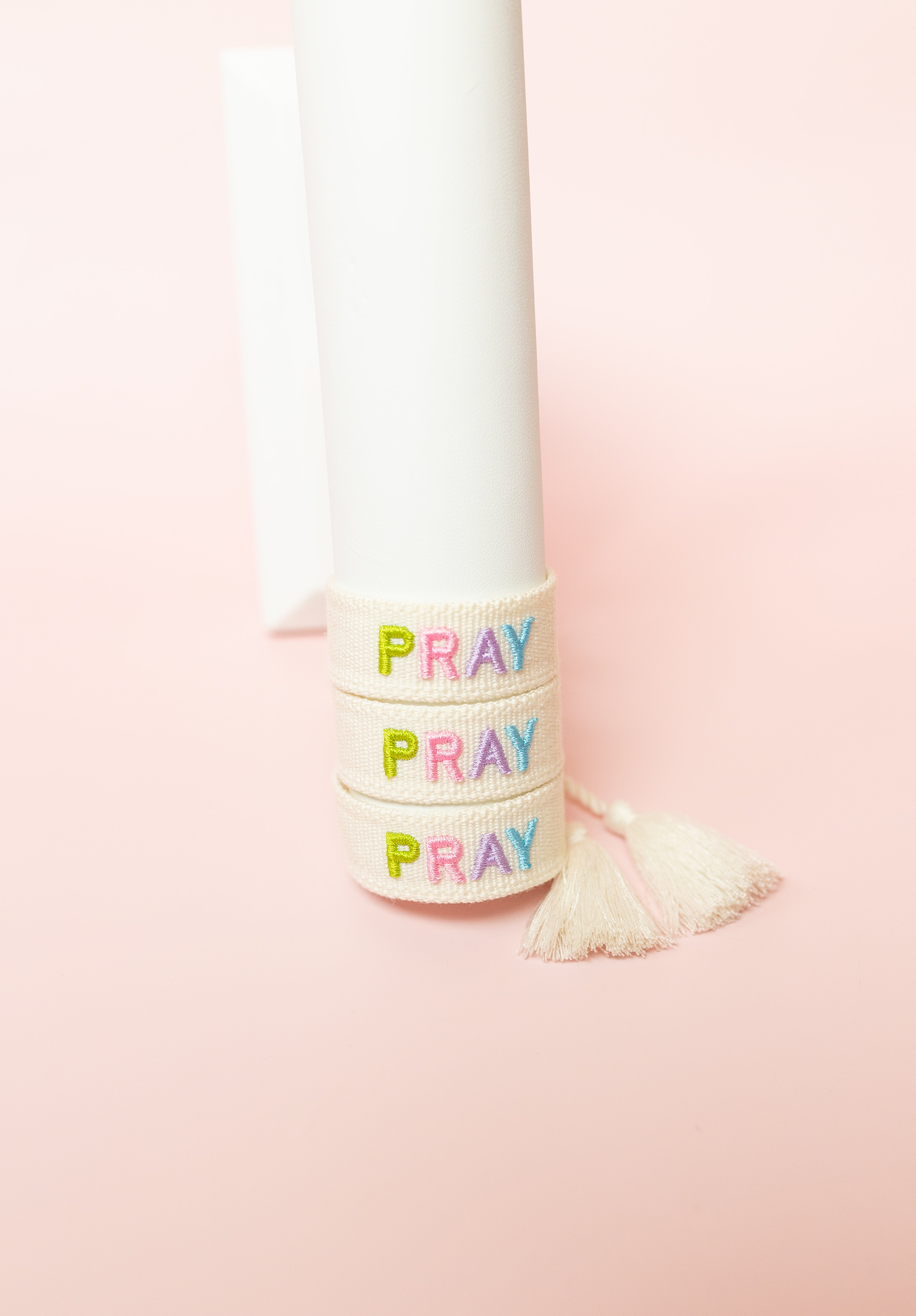 Pray Embroidered Bracelet