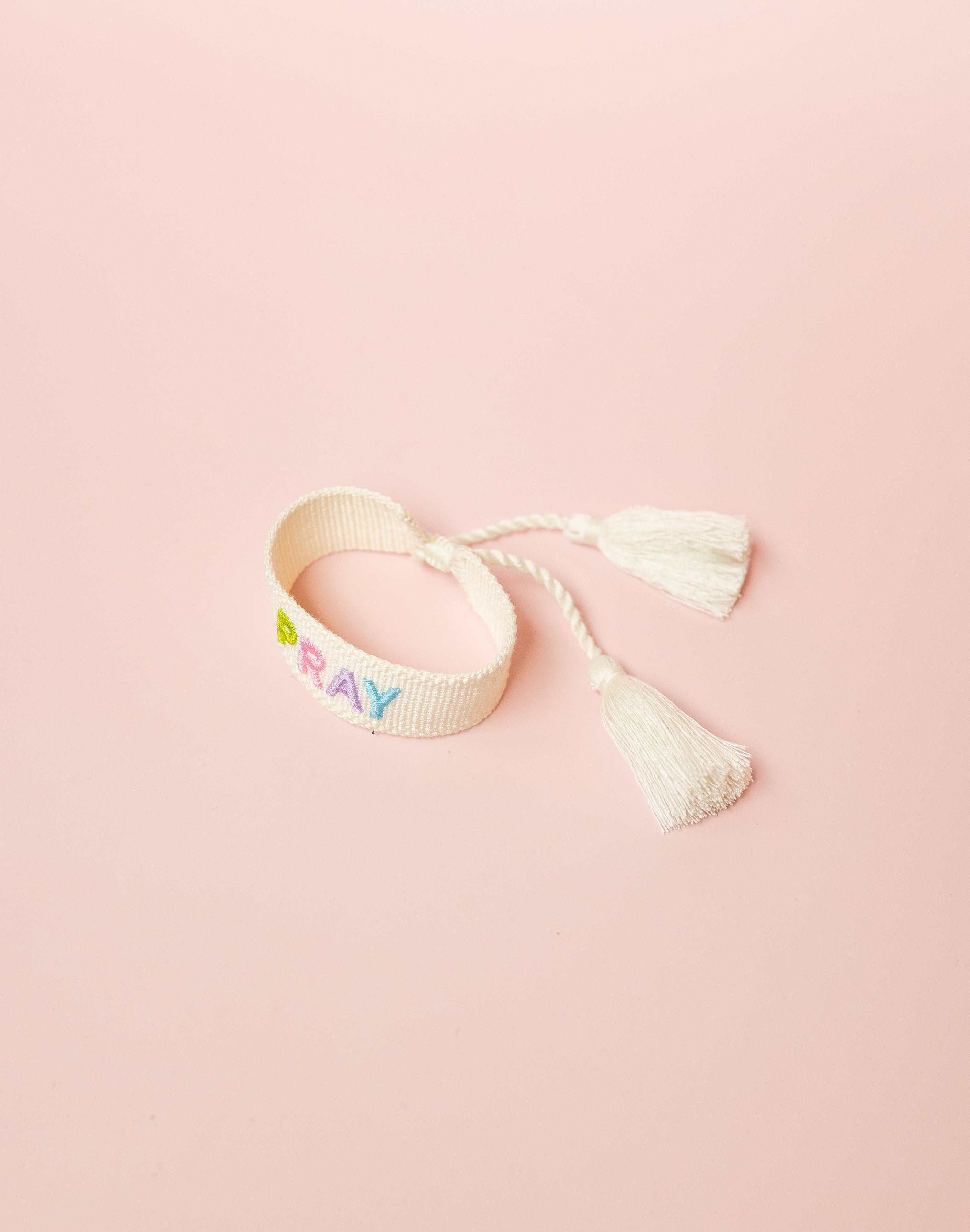 Pray Embroidered Bracelet