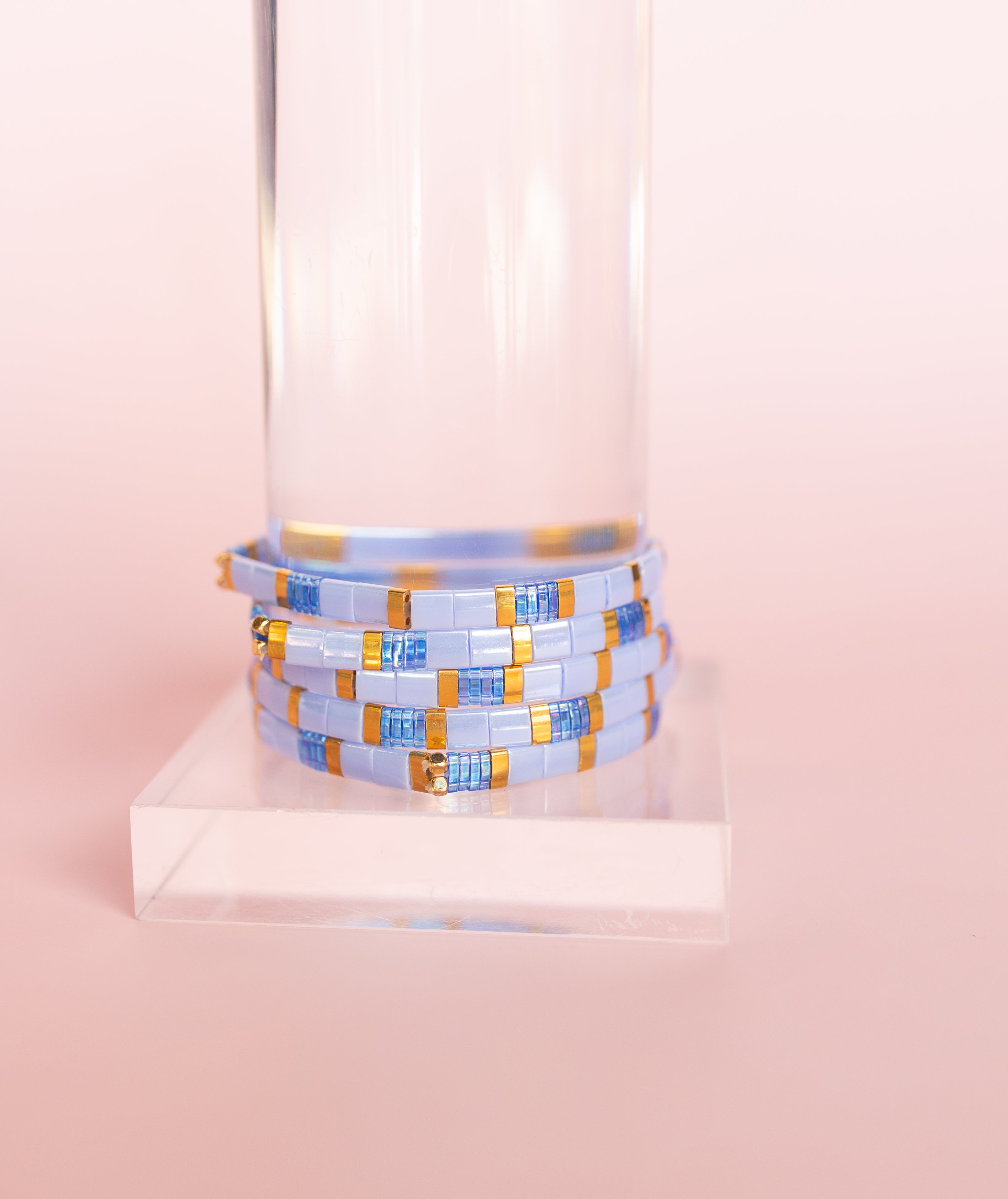 Cornflower Glass Tile Bracelet
