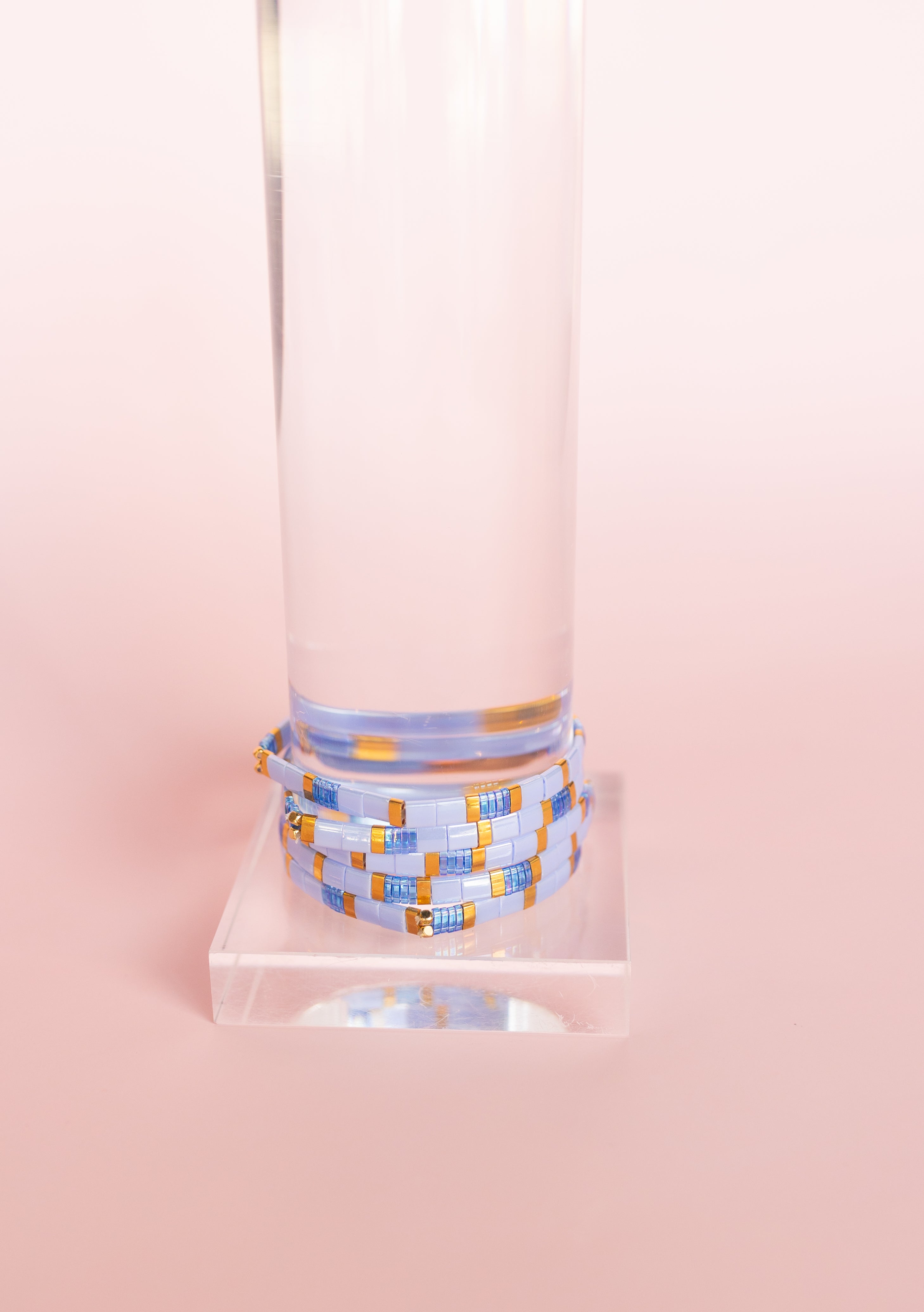 Cornflower Glass Tile Bracelet