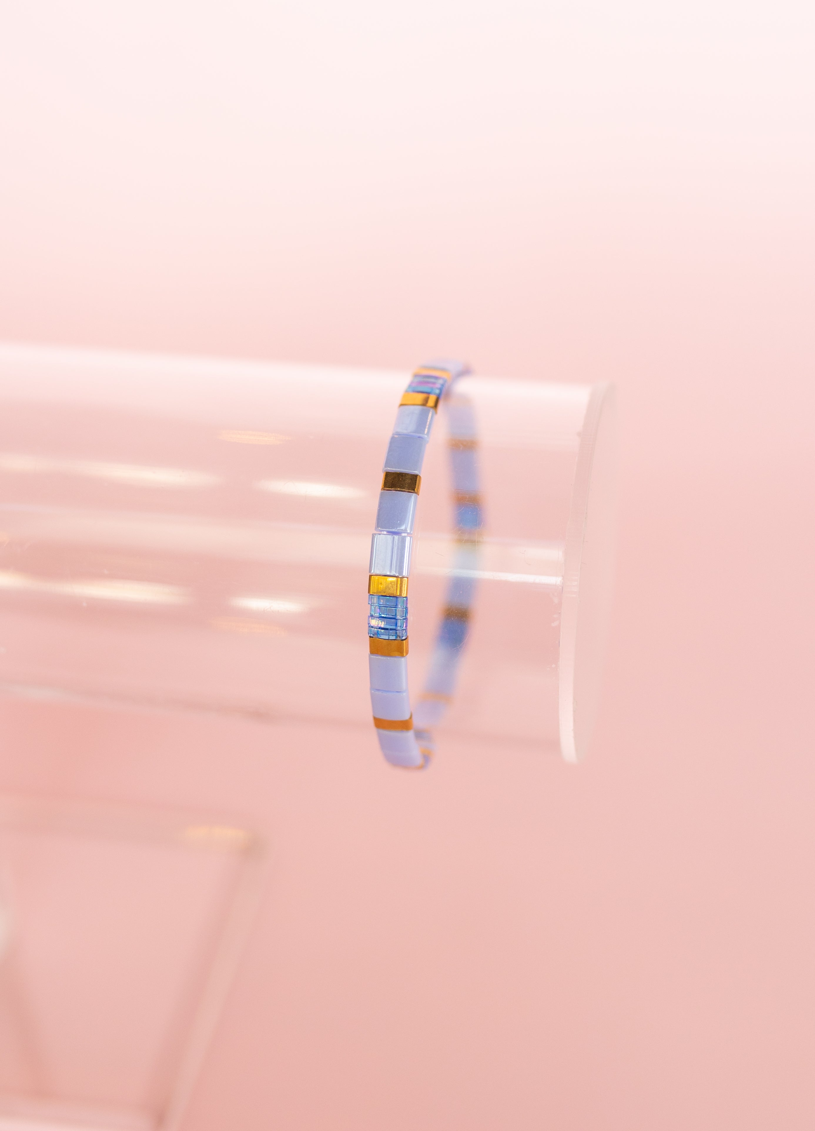 Cornflower Glass Tile Bracelet