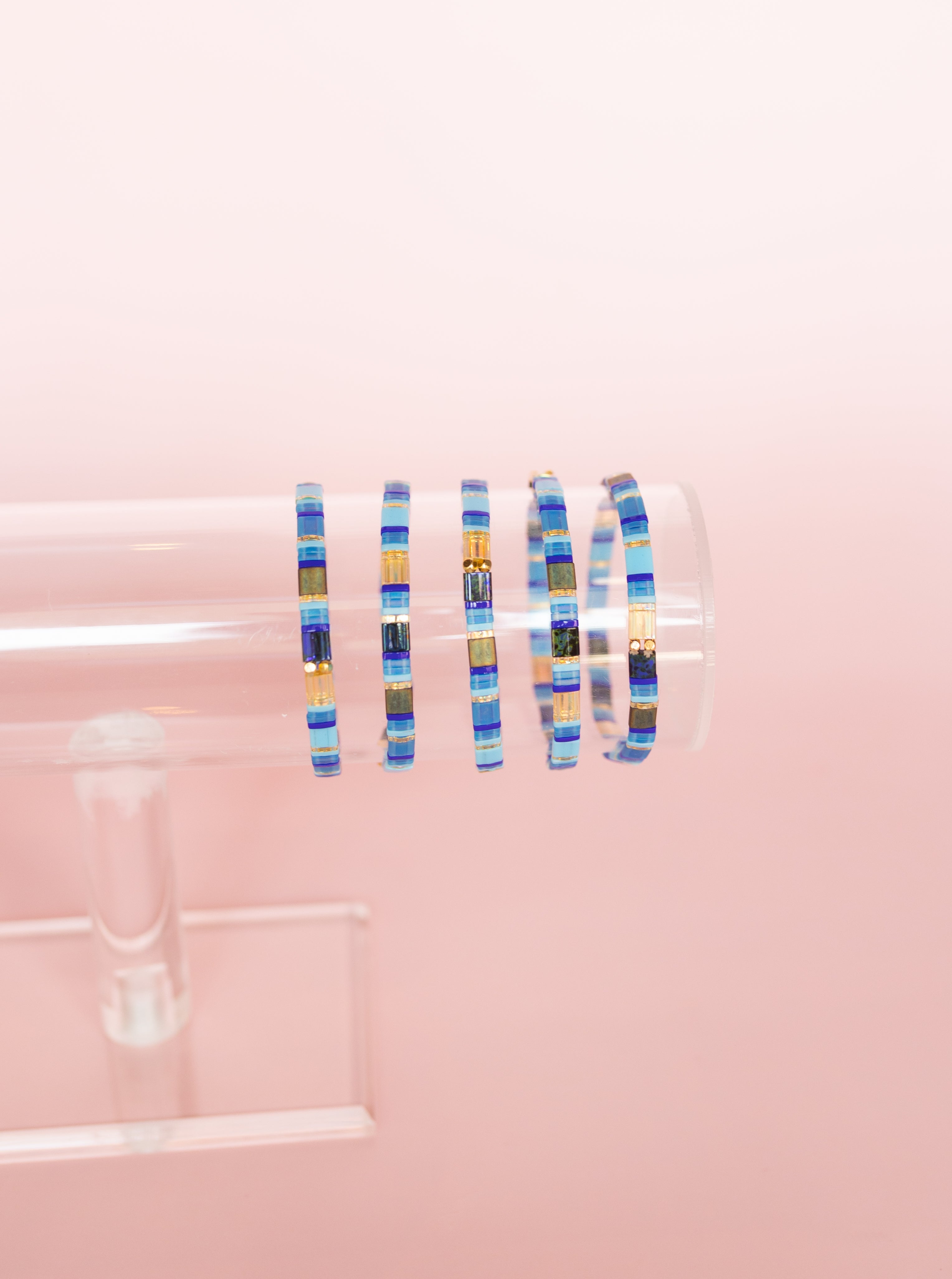 Navy Glass Tile Bracelet