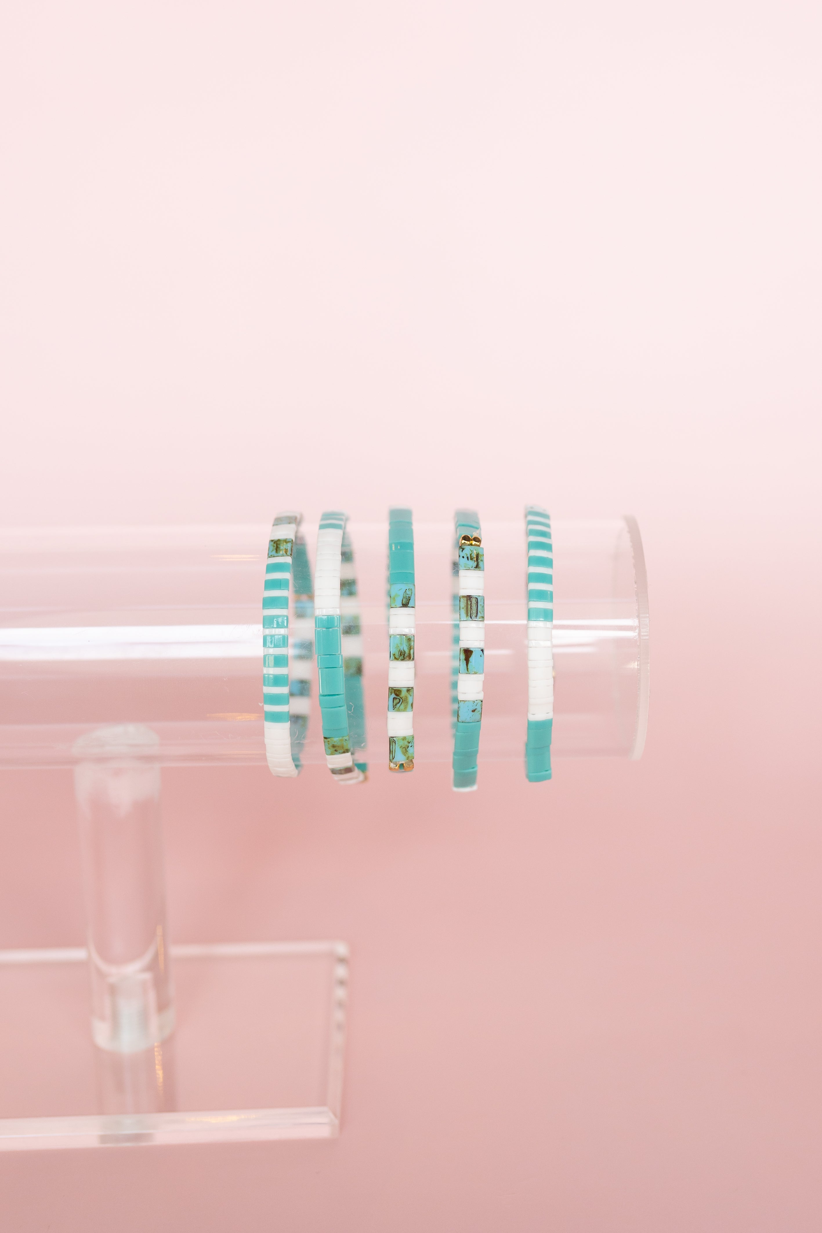 Teal Glass Tile Bracelet