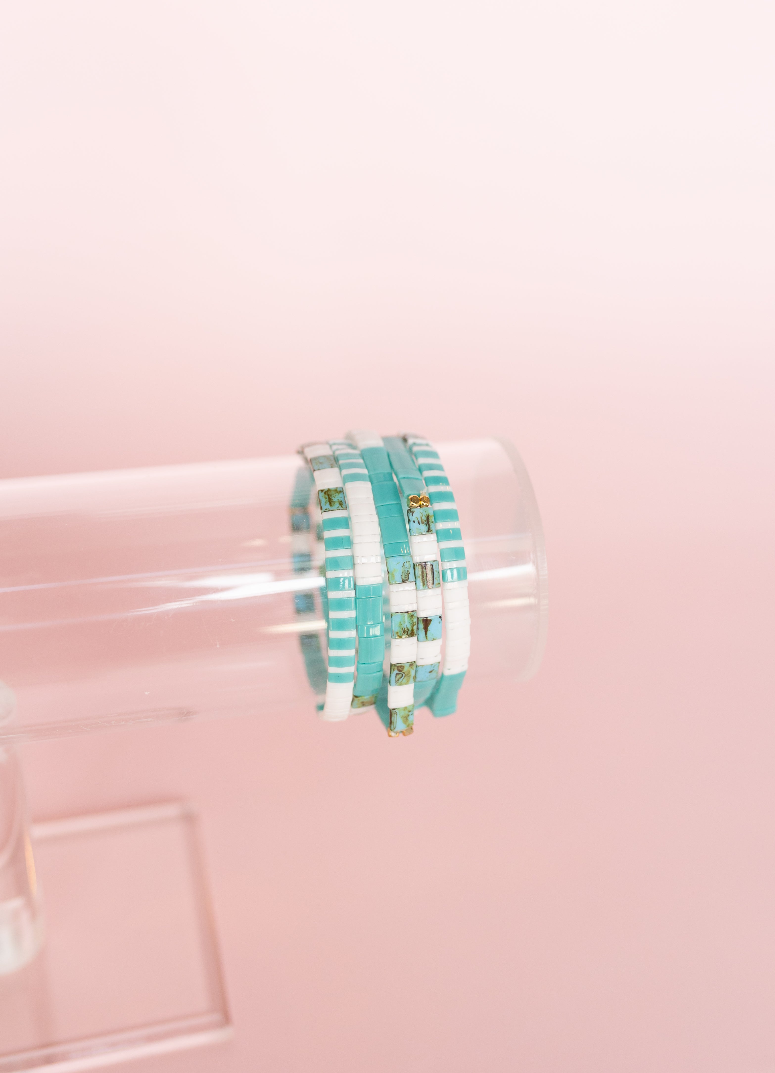 Teal Glass Tile Bracelet