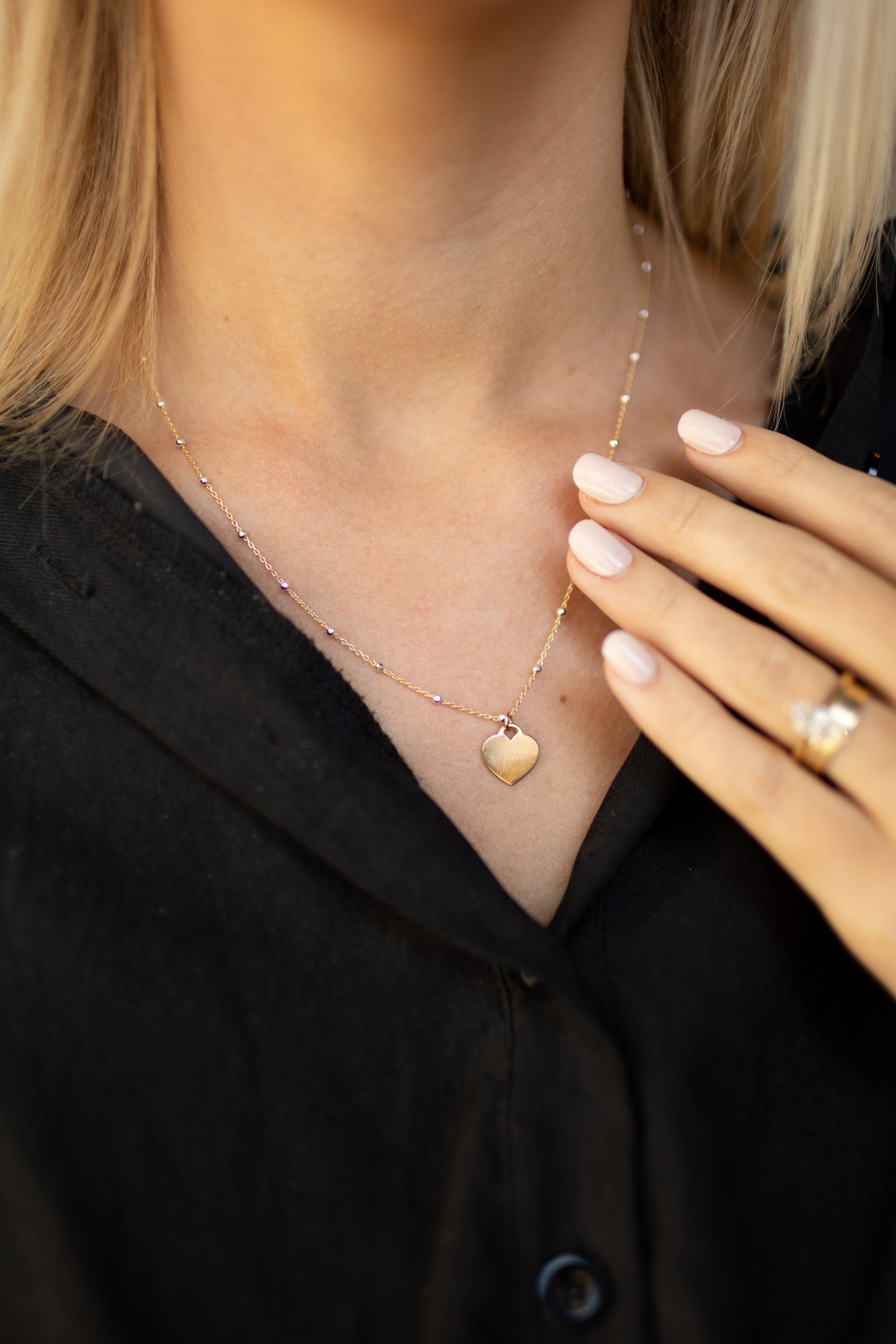 Silver + Gold Satellite Necklace (Engravable)