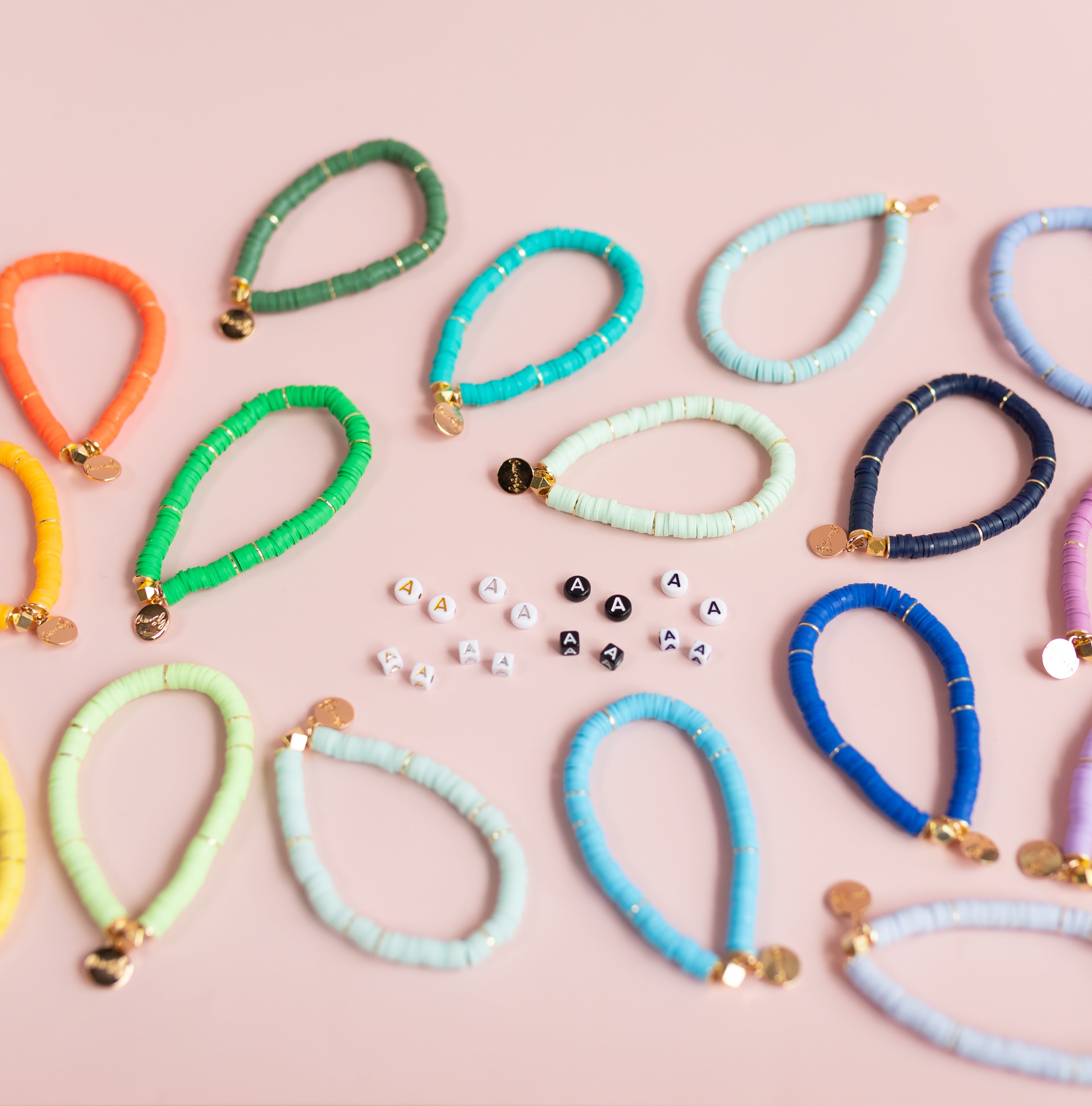 Yellow Heishi Bracelet (Customizable)