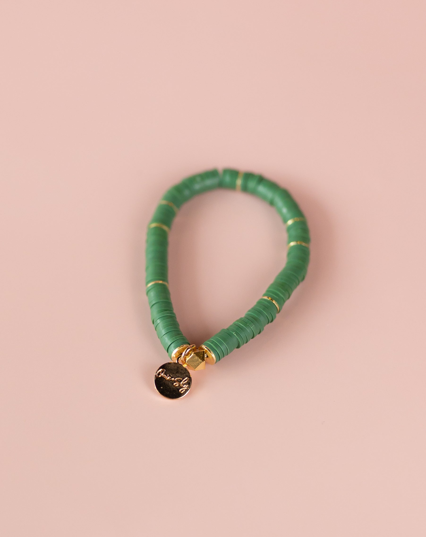 Emerald Heishi Bracelet (Customizable)