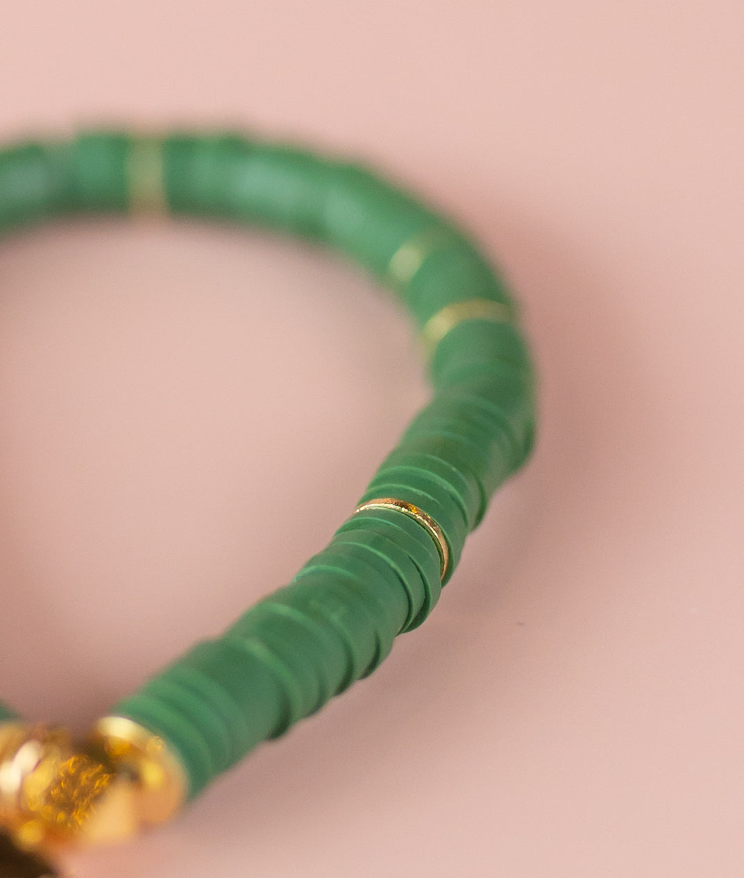 Emerald Heishi Bracelet (Customizable)