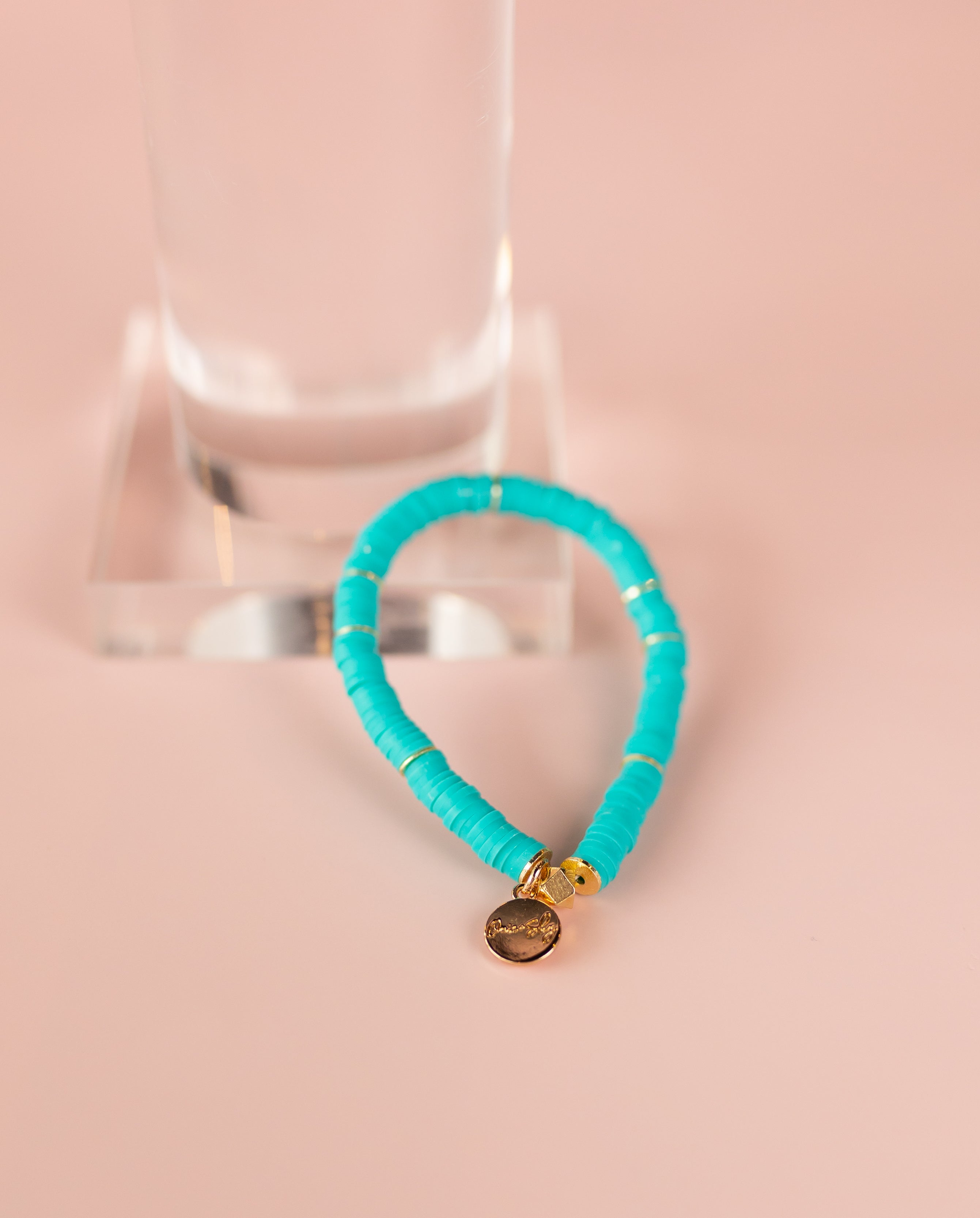 Teal Heishi Bracelet (Customizable)