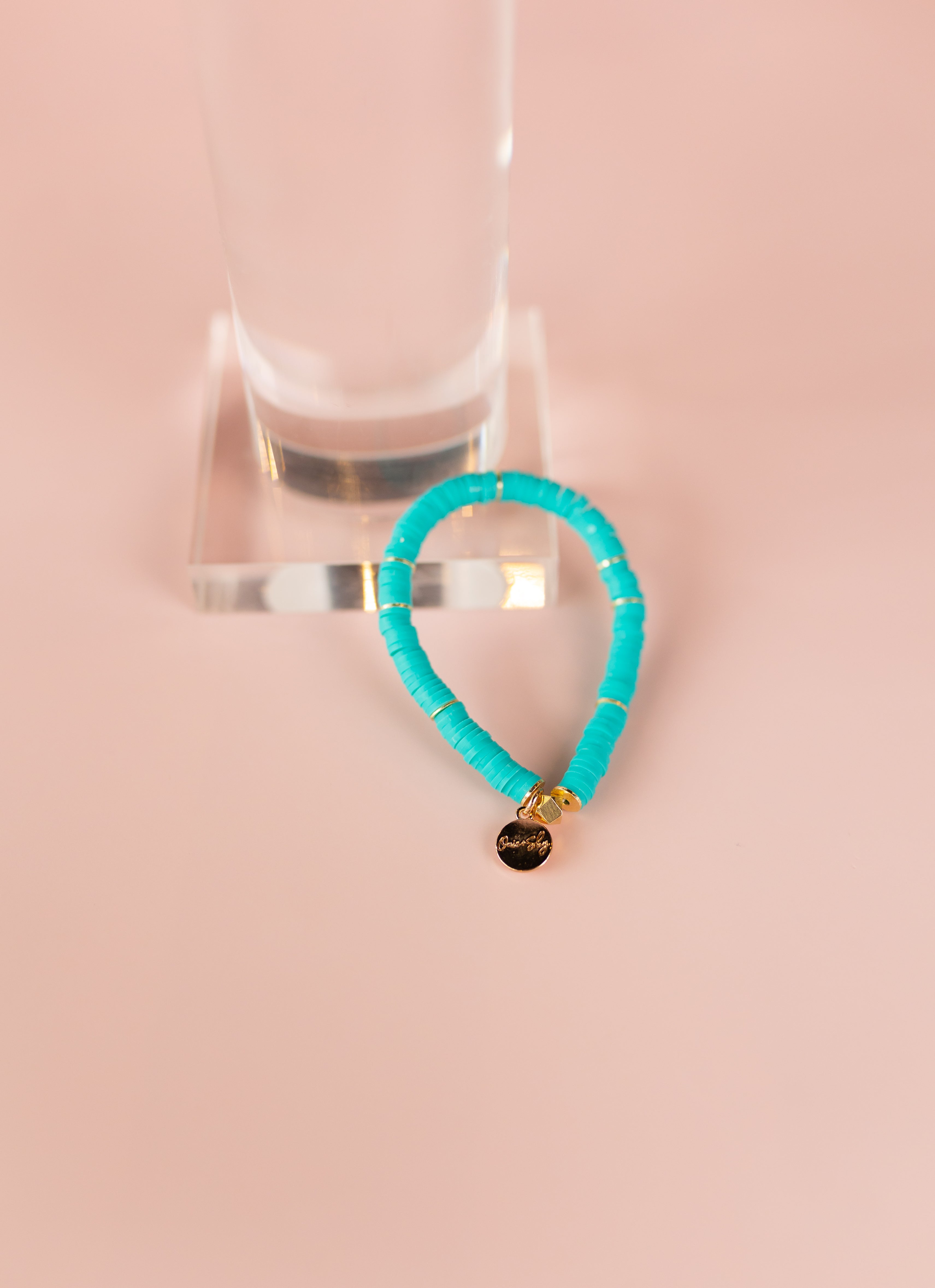 Teal Heishi Bracelet (Customizable)