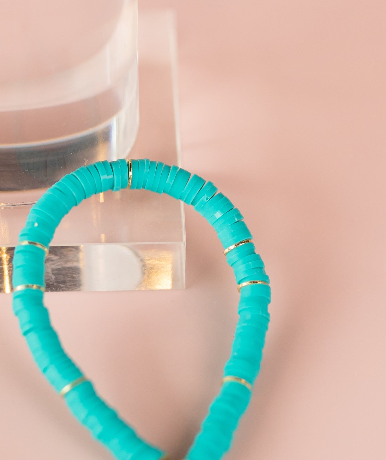 Teal Heishi Bracelet (Customizable)
