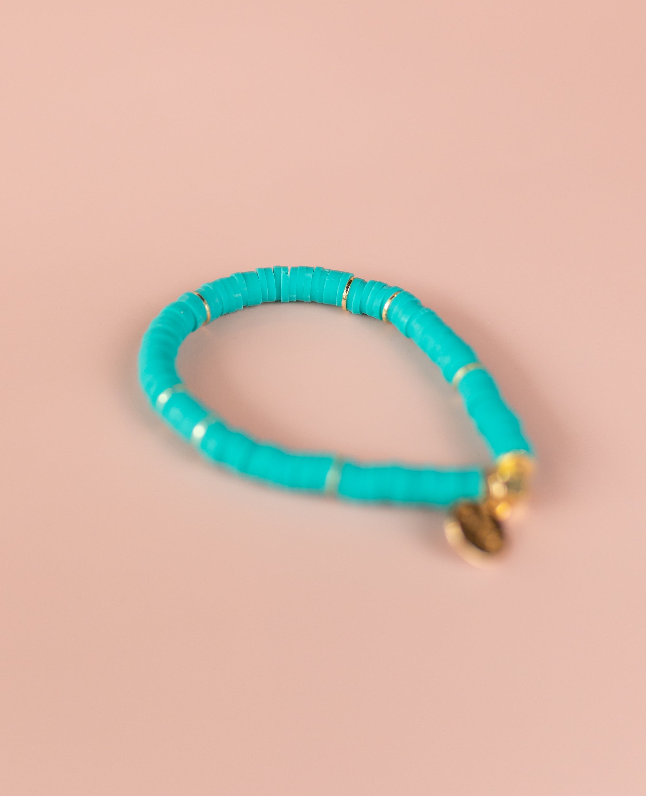 Teal Heishi Bracelet (Customizable)