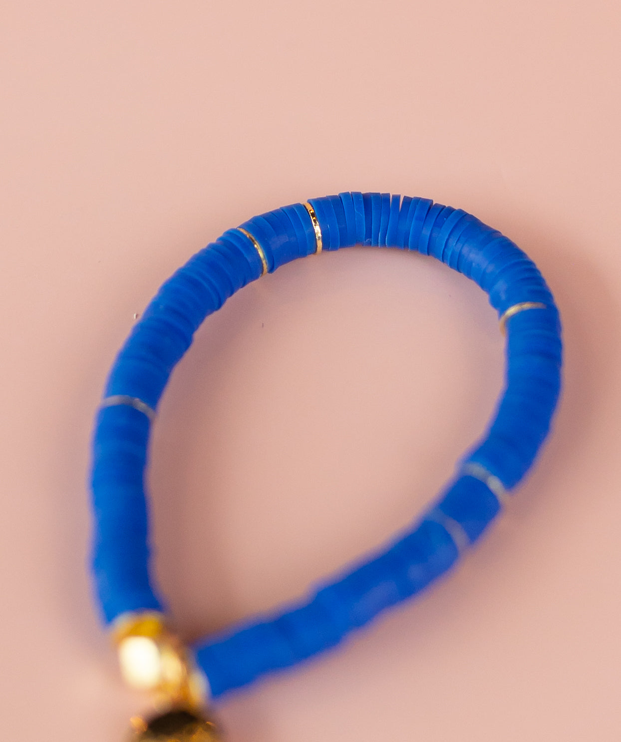 Royal Blue Heishi Bracelet (Customizable)