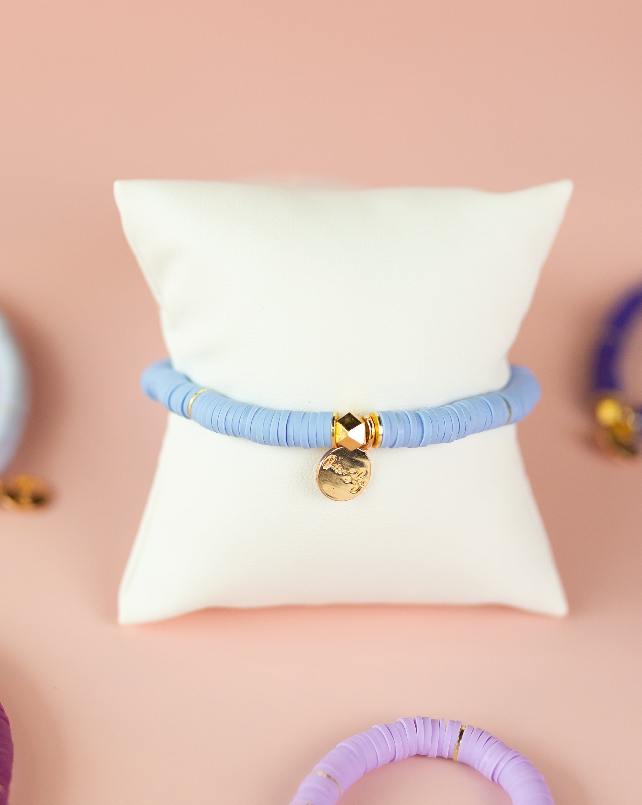 Cornflower Heishi Bracelet (Customizable)