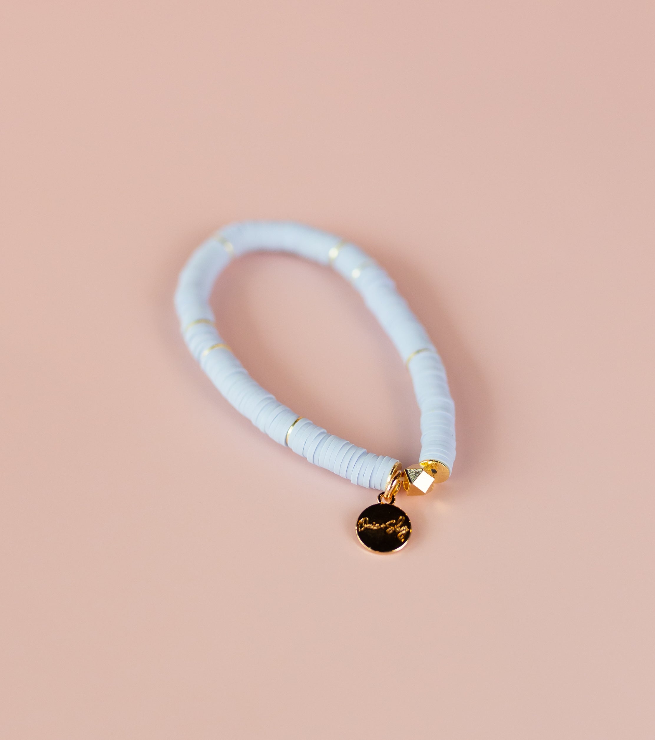 Periwinkle Heishi Bracelet (Customizable)