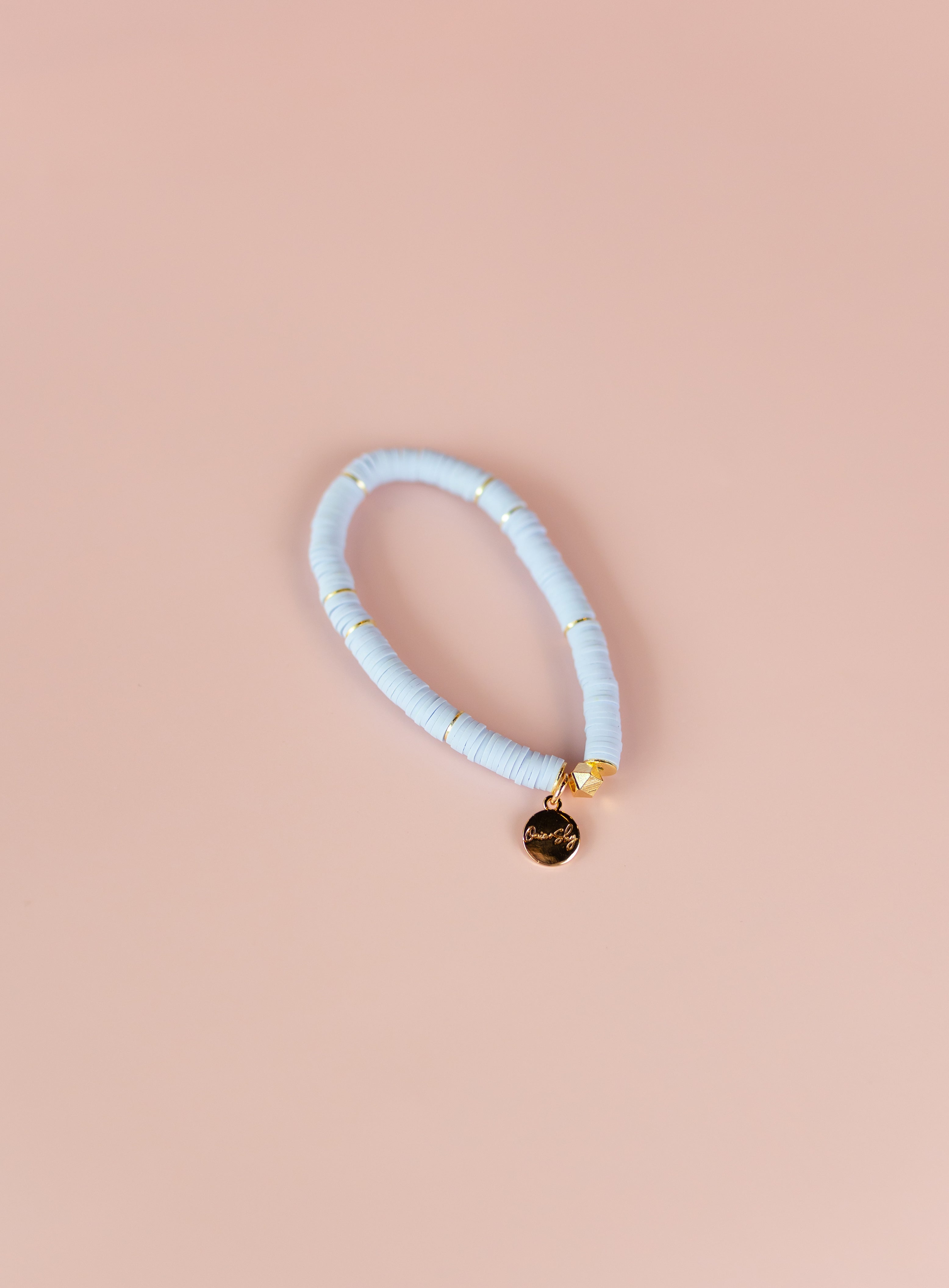 Periwinkle Heishi Bracelet (Customizable)