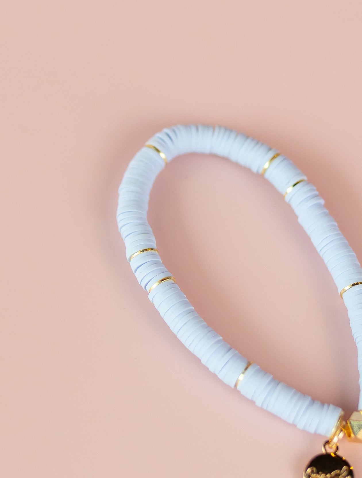 Periwinkle Heishi Bracelet (Customizable)
