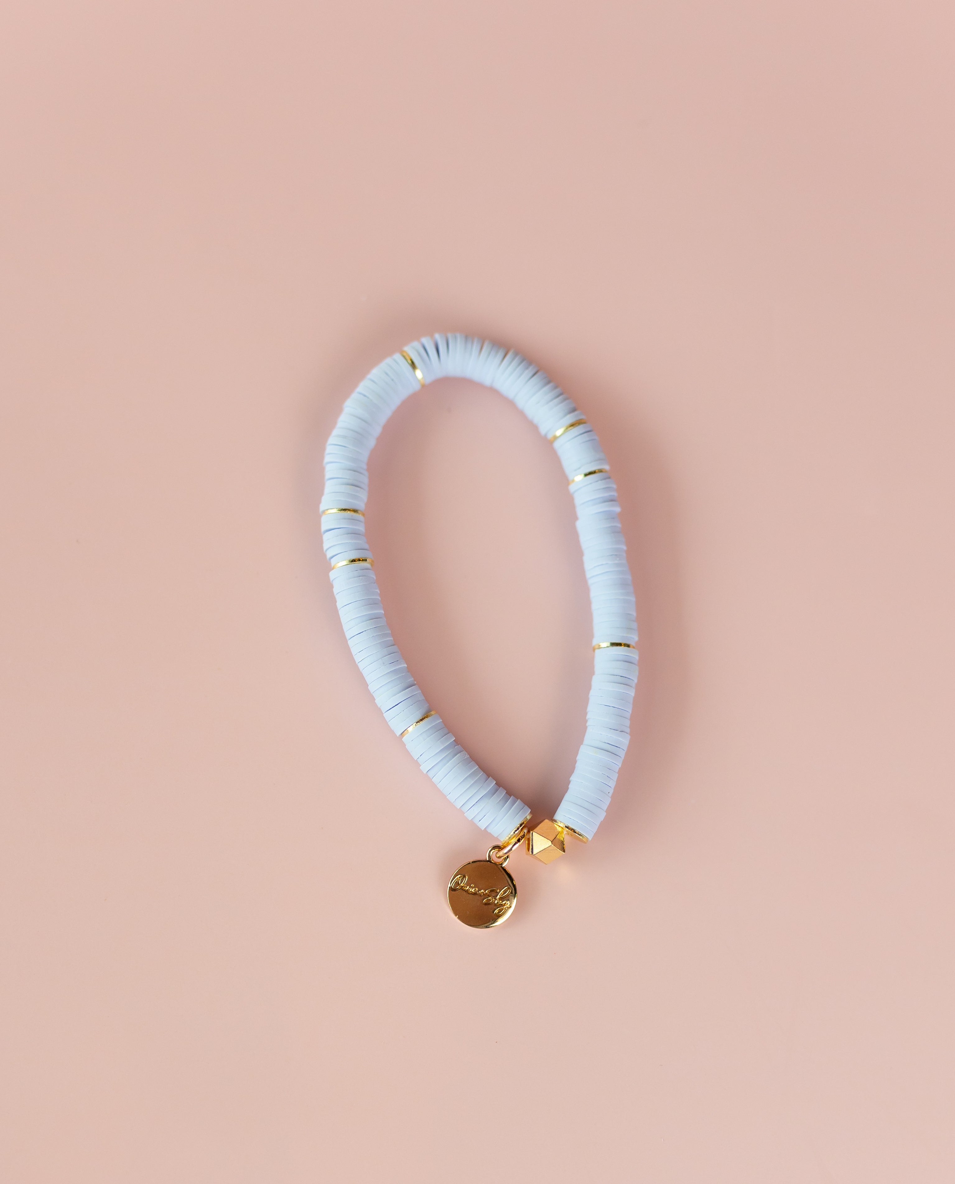 Periwinkle Heishi Bracelet (Customizable)