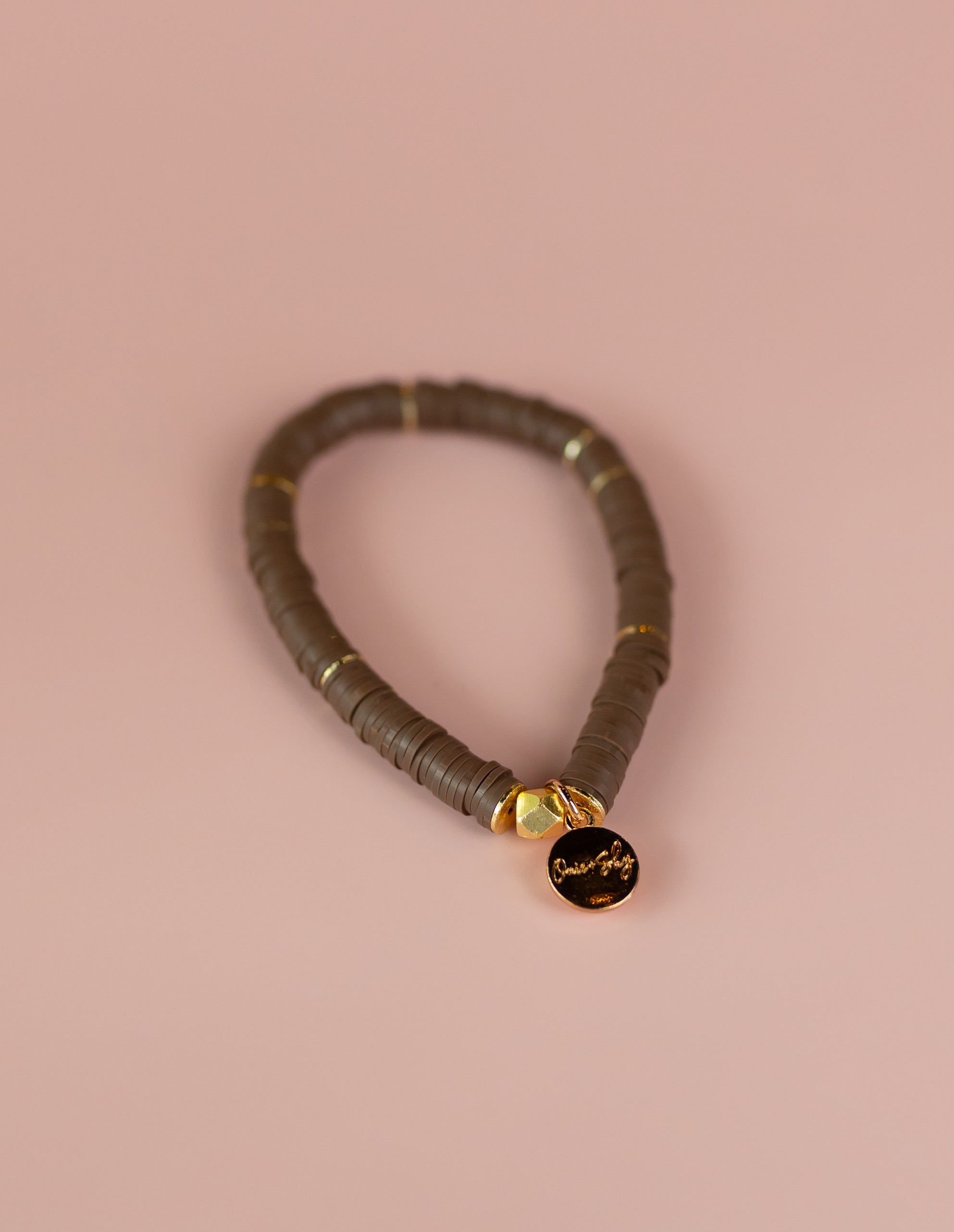 Chocolate Heishi Bracelet (Customizable)