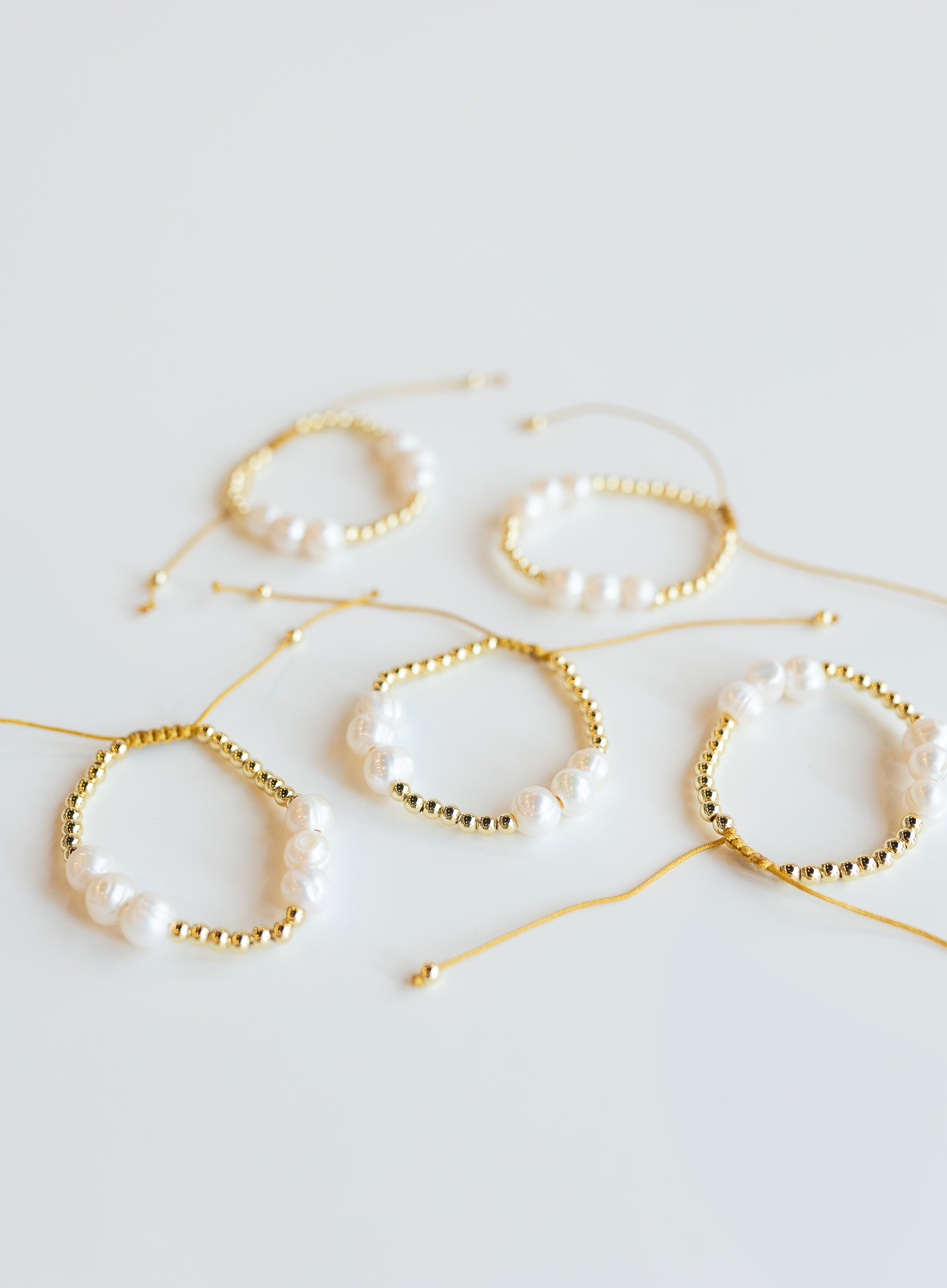 Pearl Cluster Adjustable Bracelet