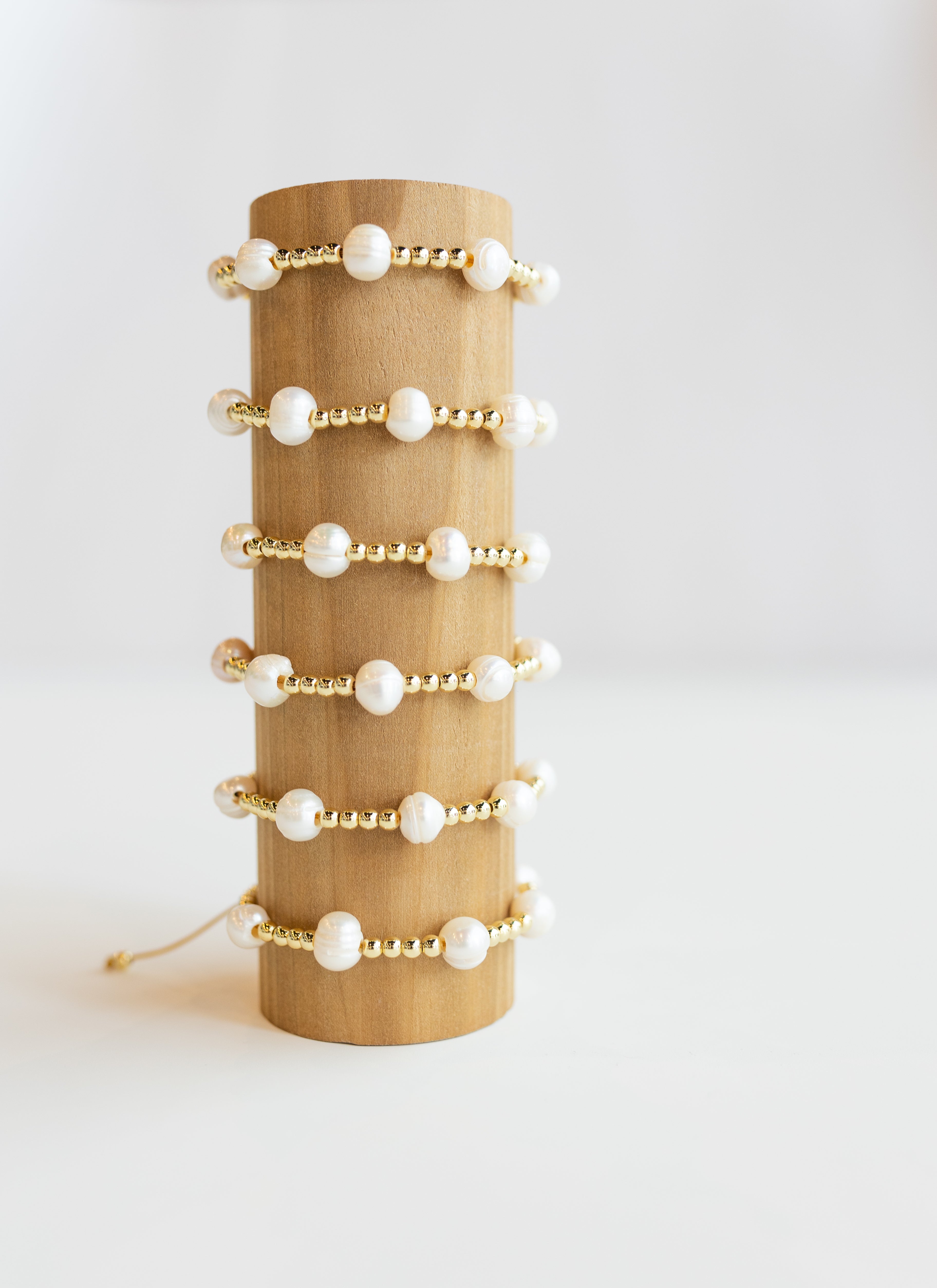 Golden Pearl Adjustable Bracelet