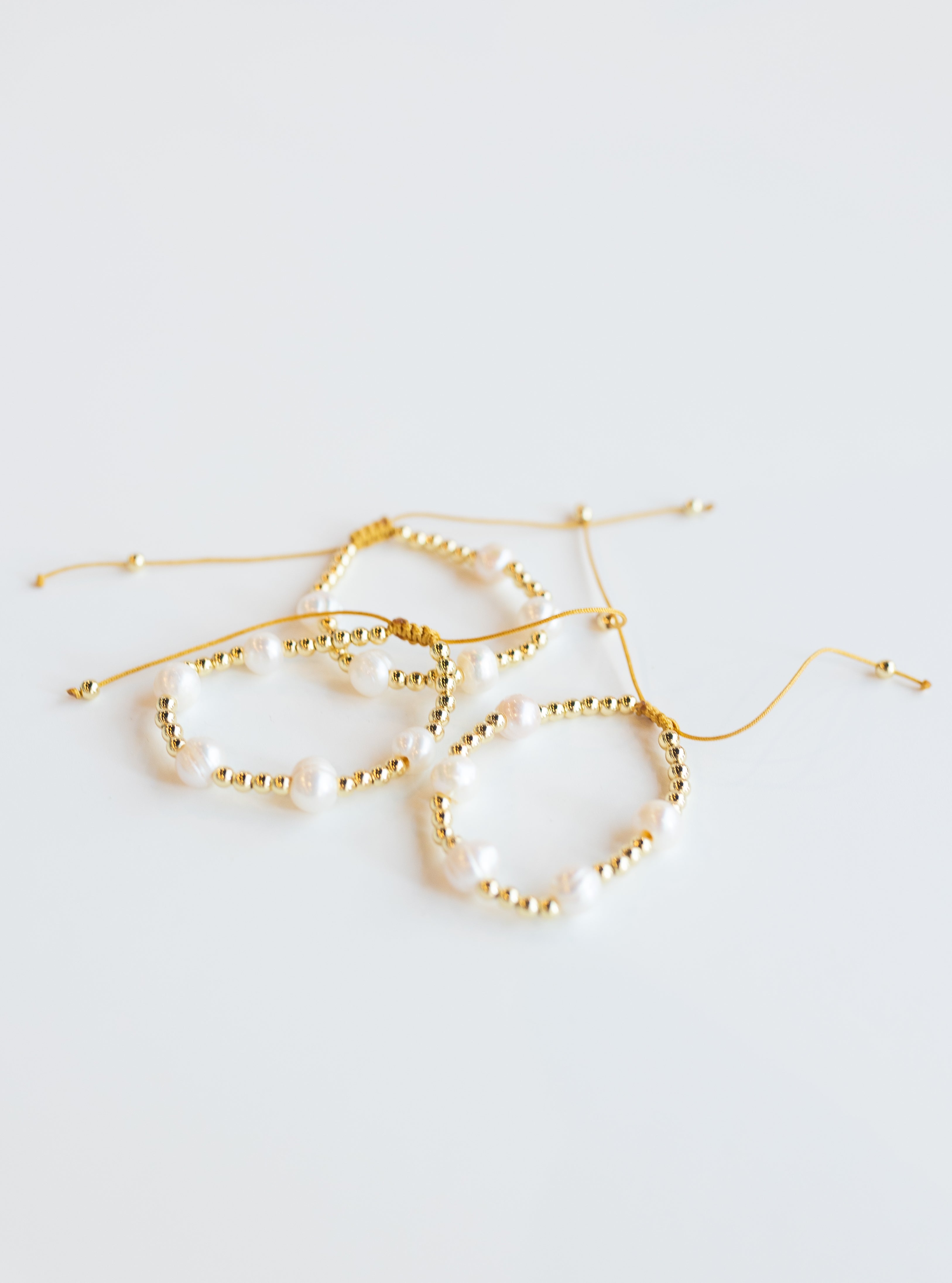 Golden Pearl Adjustable Bracelet
