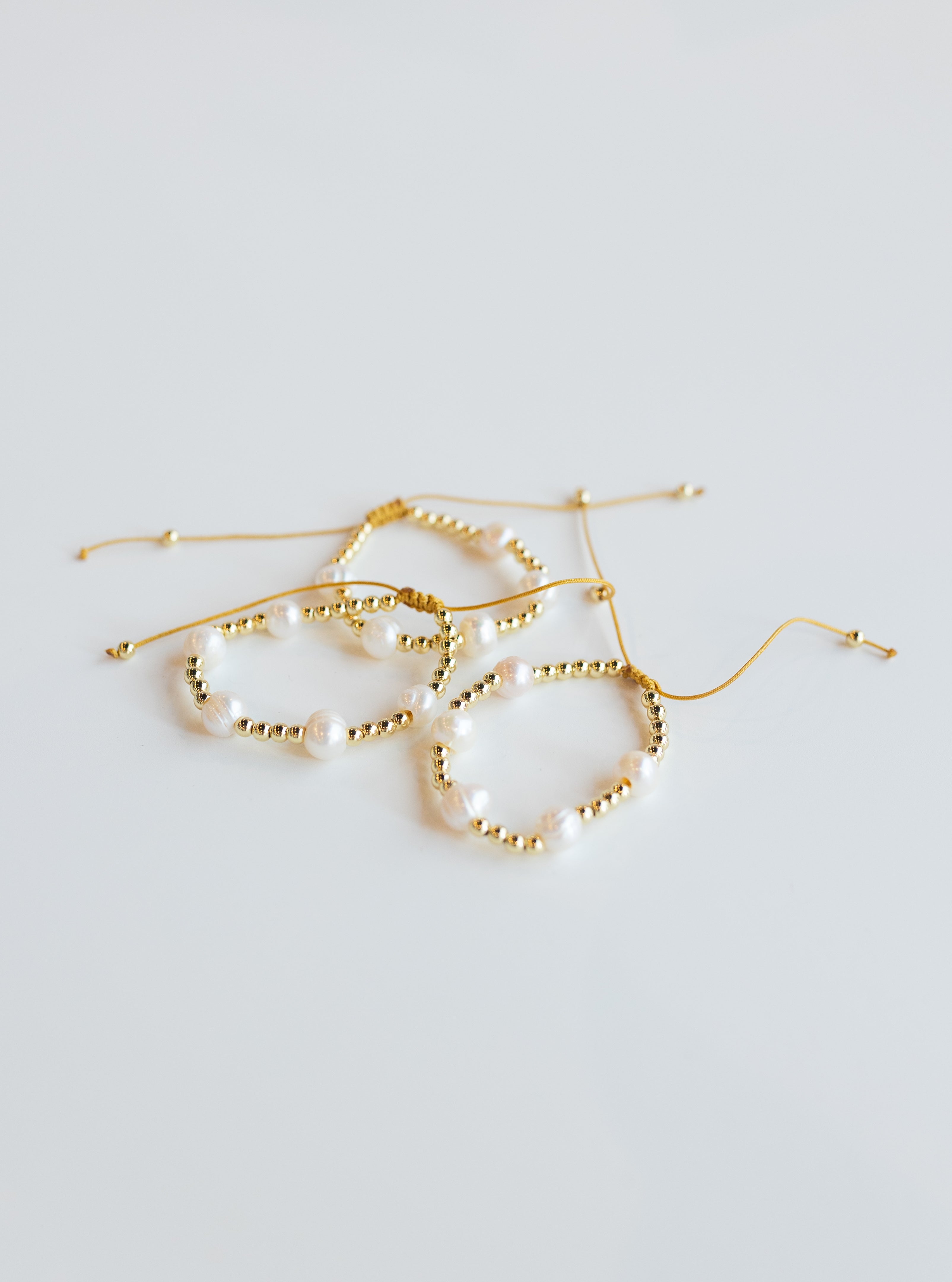 Golden Pearl Adjustable Bracelet
