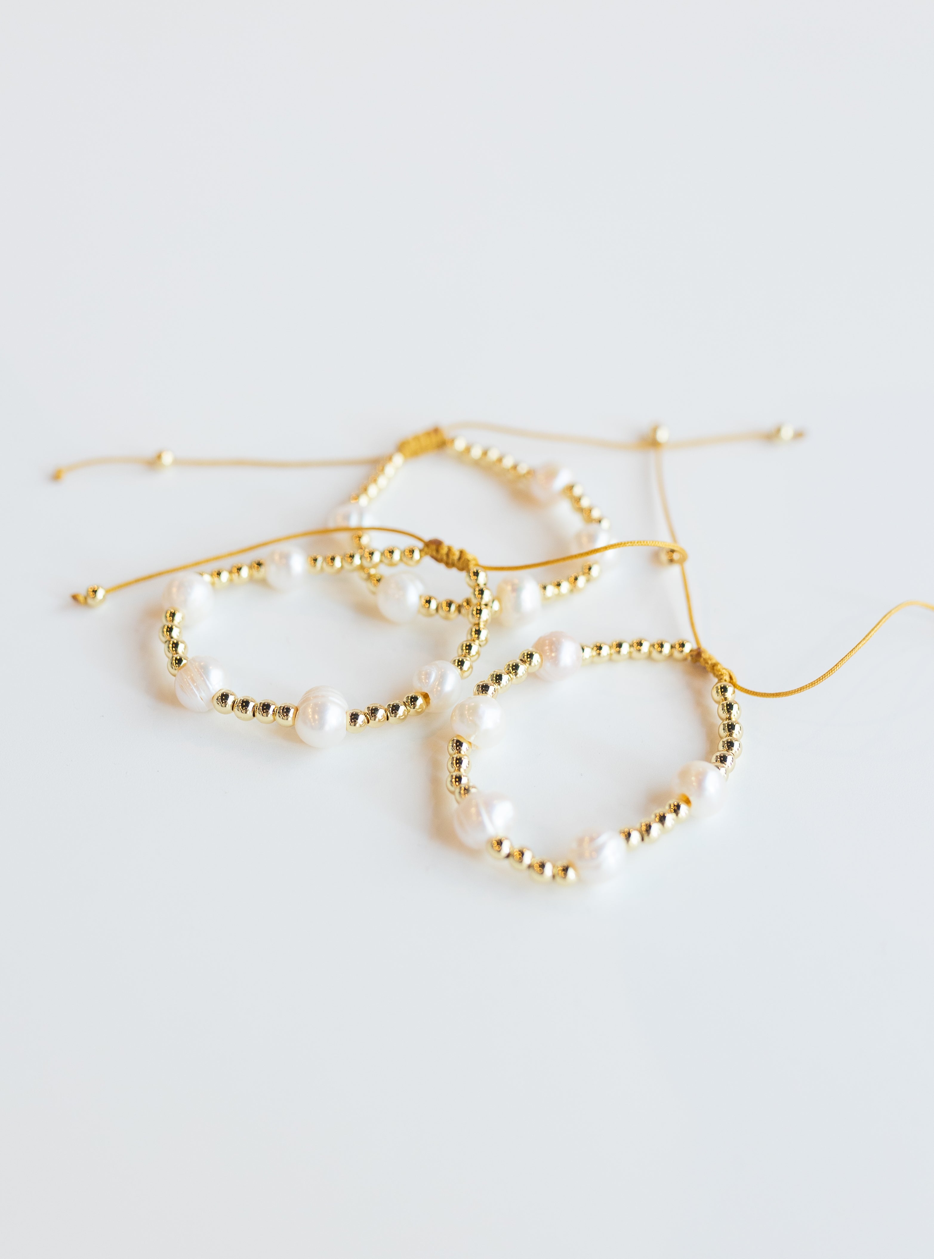 Golden Pearl Adjustable Bracelet